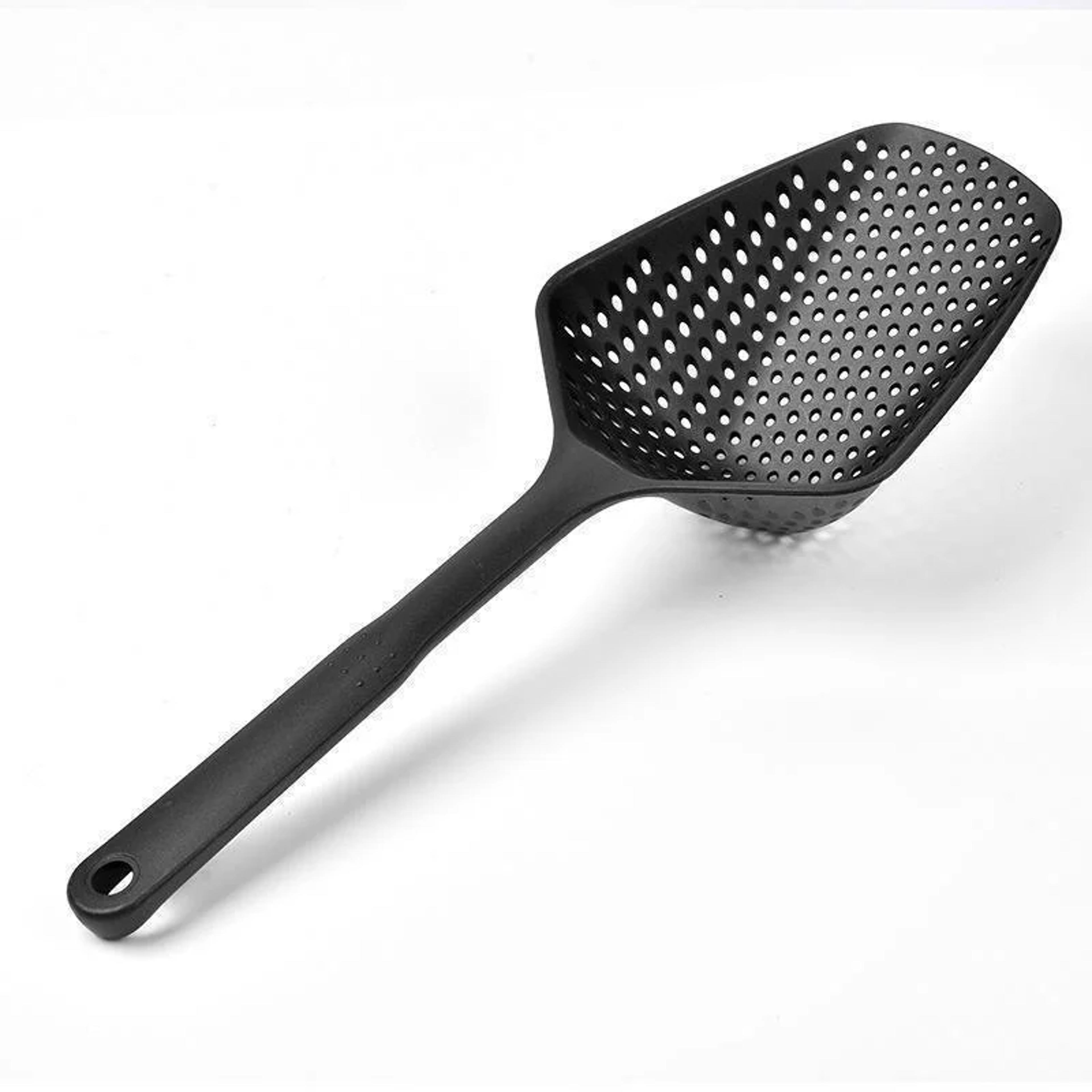 heat resistant nylon slotted skimmer spoon kitchen strainer for quick draining