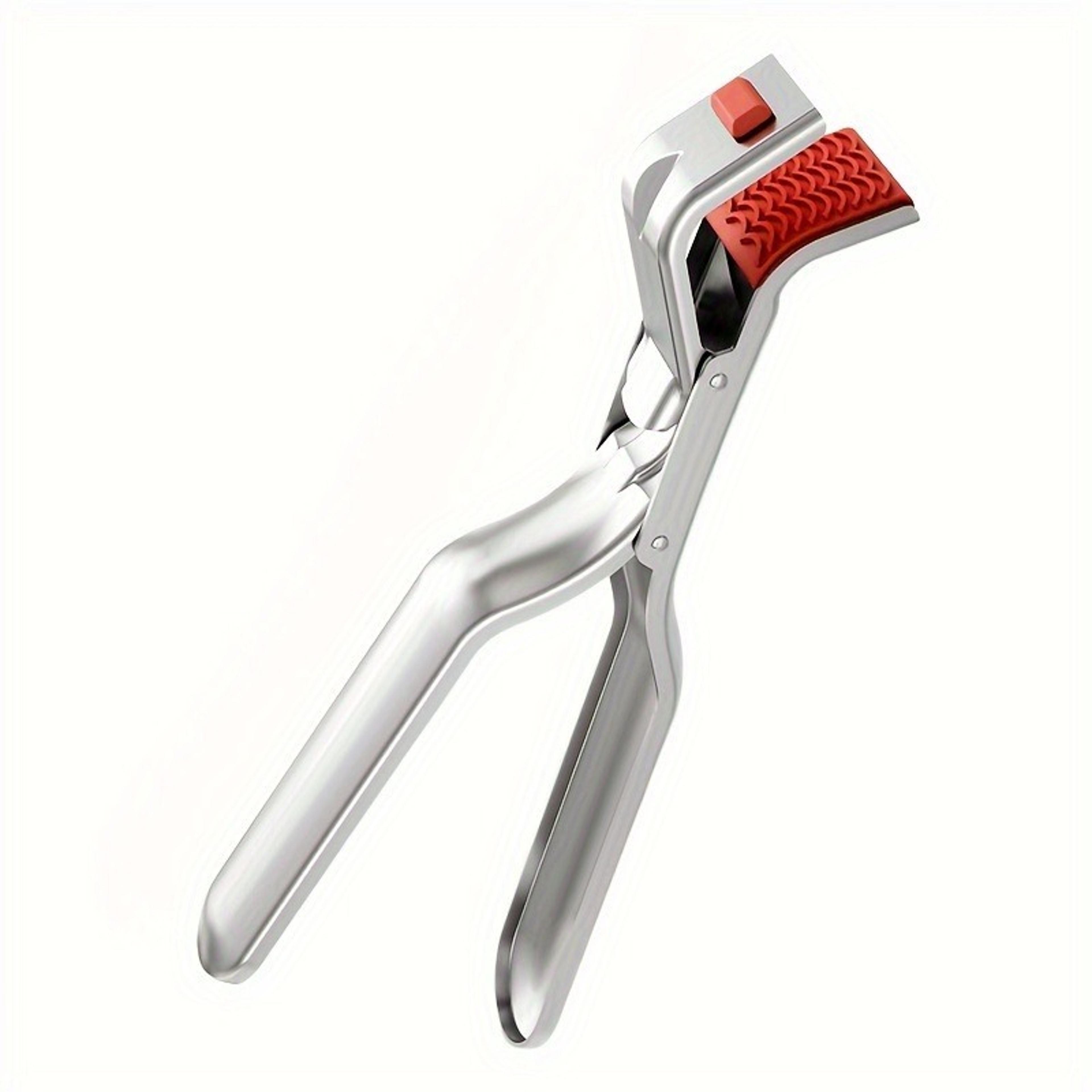 stainless steel hot plate gripper and bowl lifter tongs with non slip grip