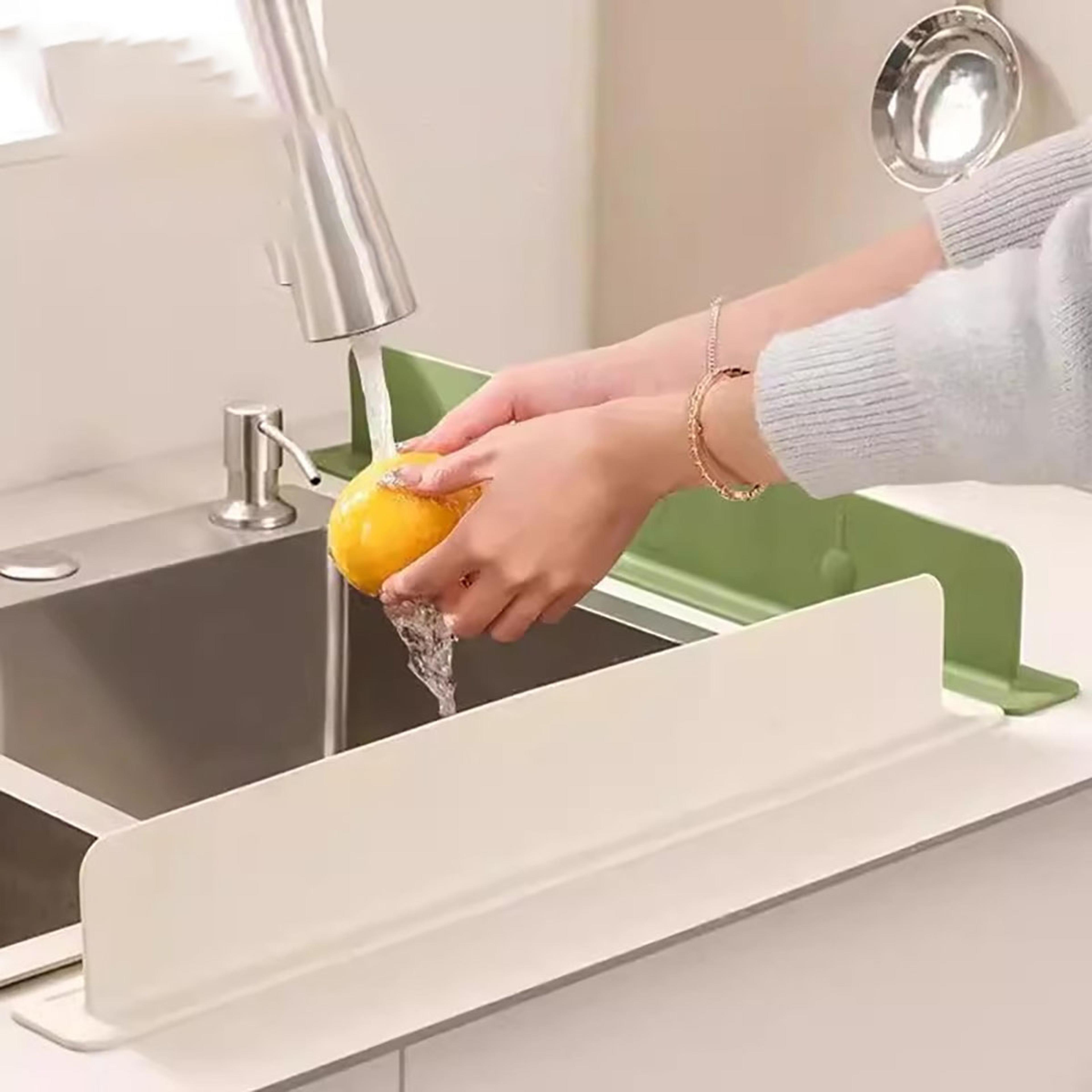 silicone sink splash guard with suction cups waterproof kitchen sink water dam