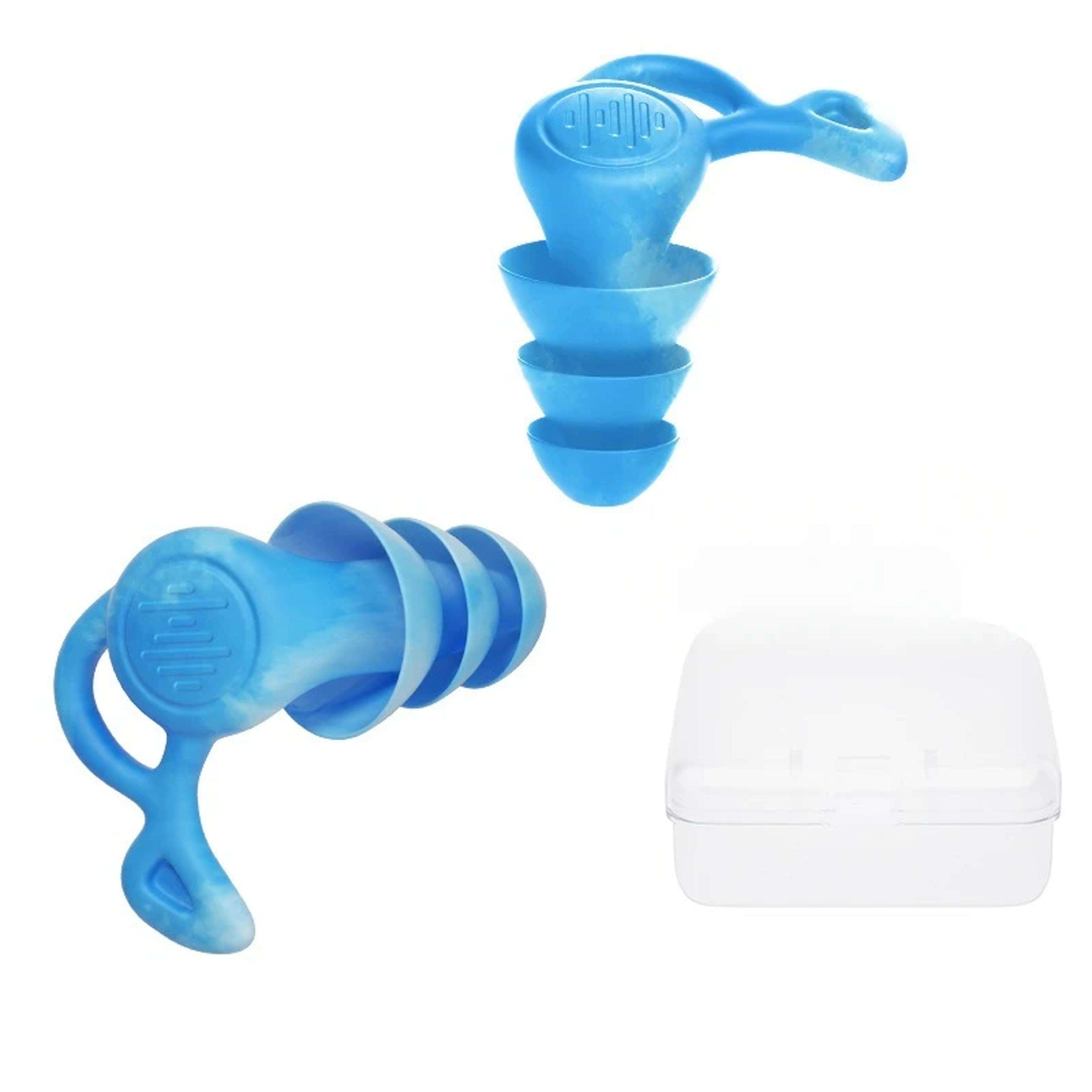 3 layer silicone earplugs for sleeping and swimming reusable waterproof noise reduction ear plugs