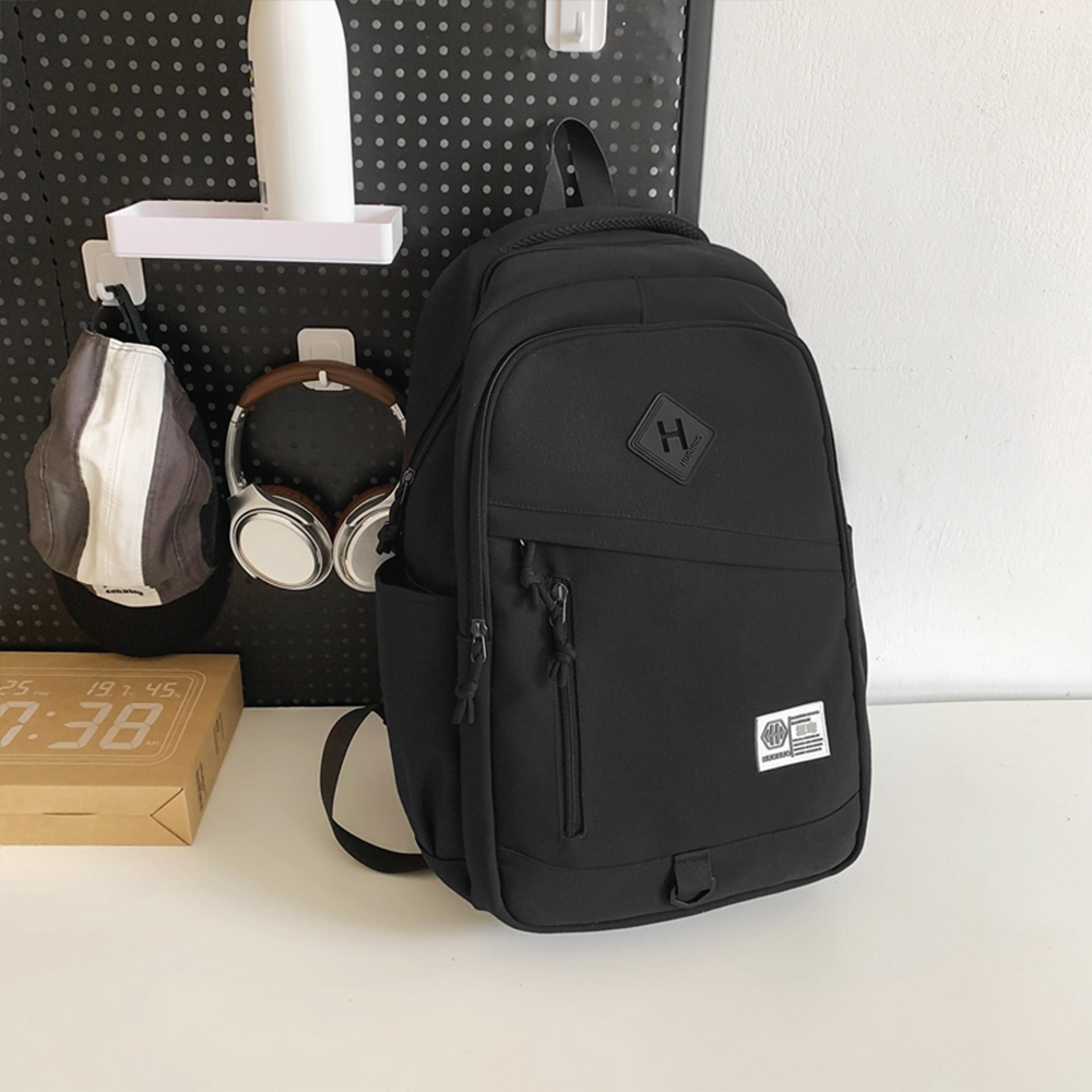 nylon backpack multi pocket water resistant everyday daypack