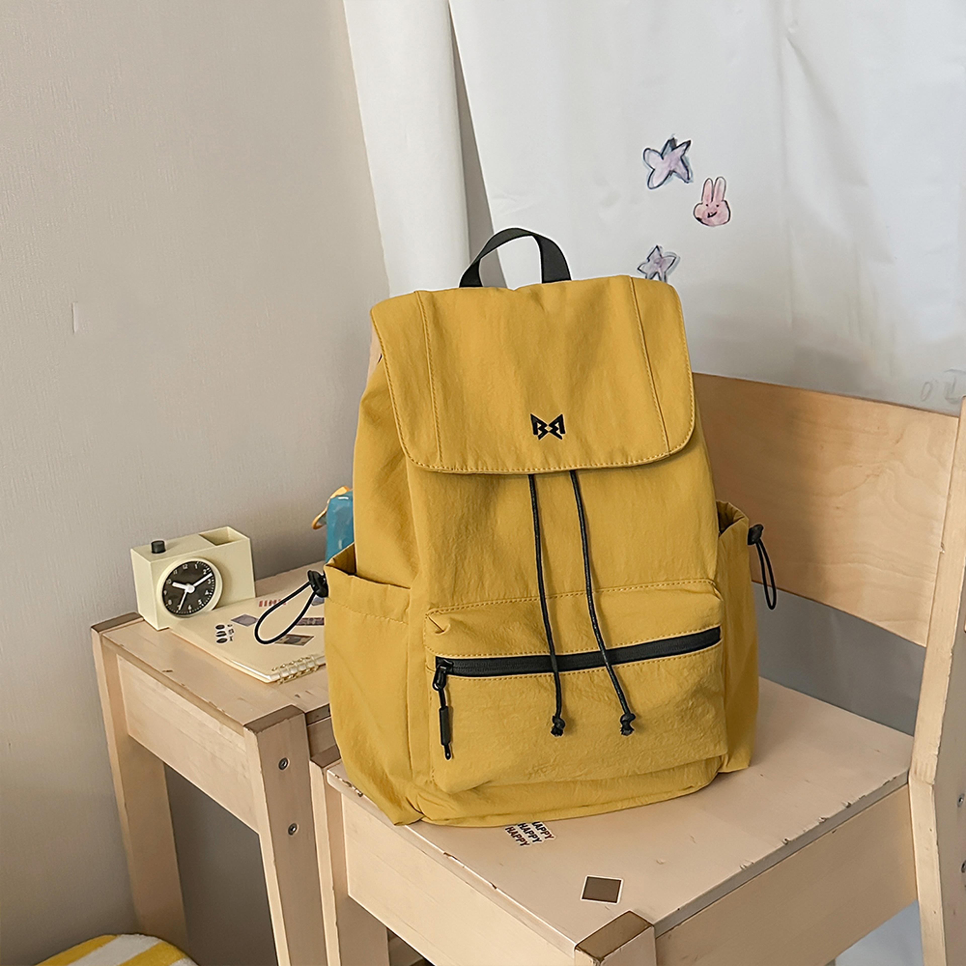 womens large capacity drawstring backpack lightweight commuter school bag