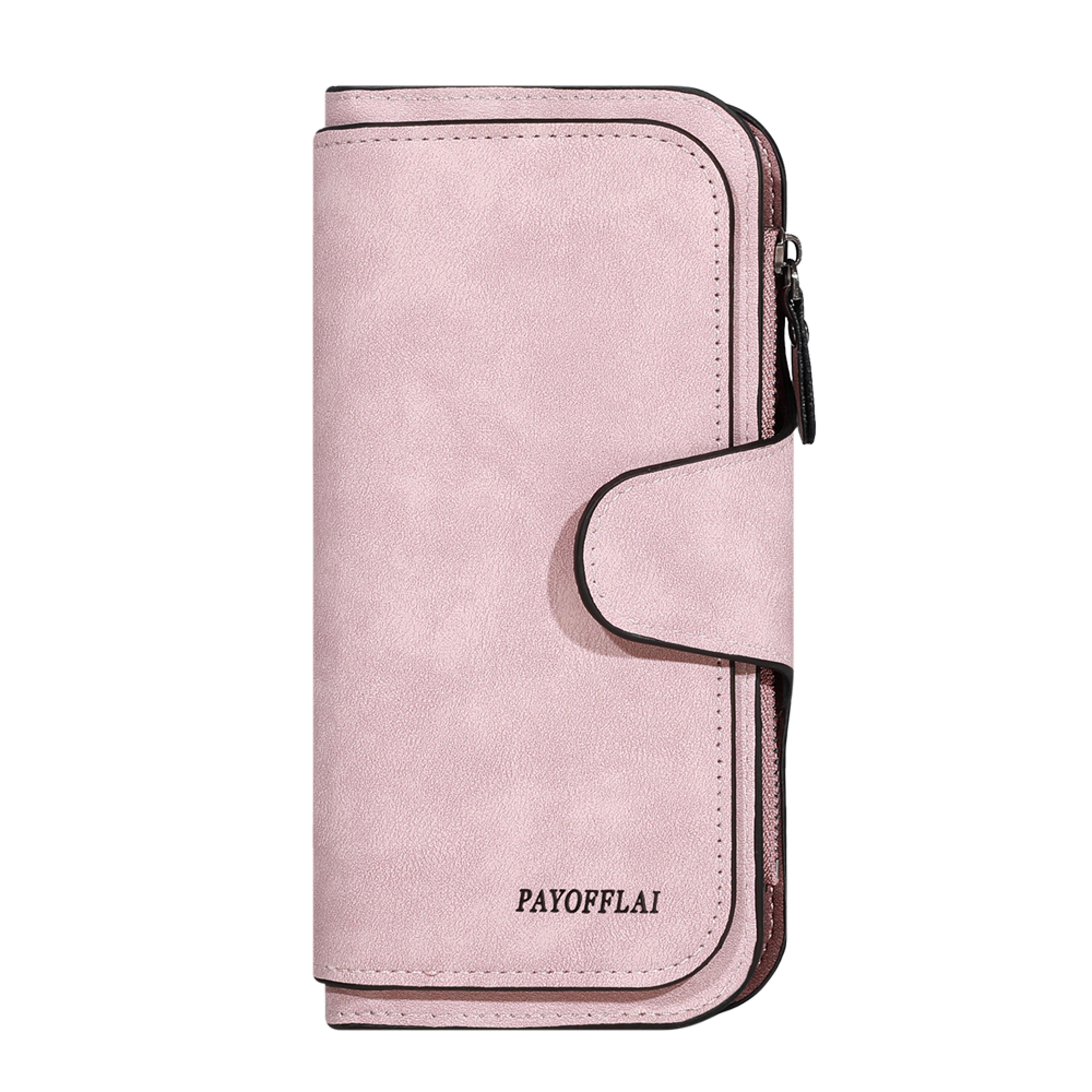 womens long trifold phone wallet large capacity card holder and coin purse