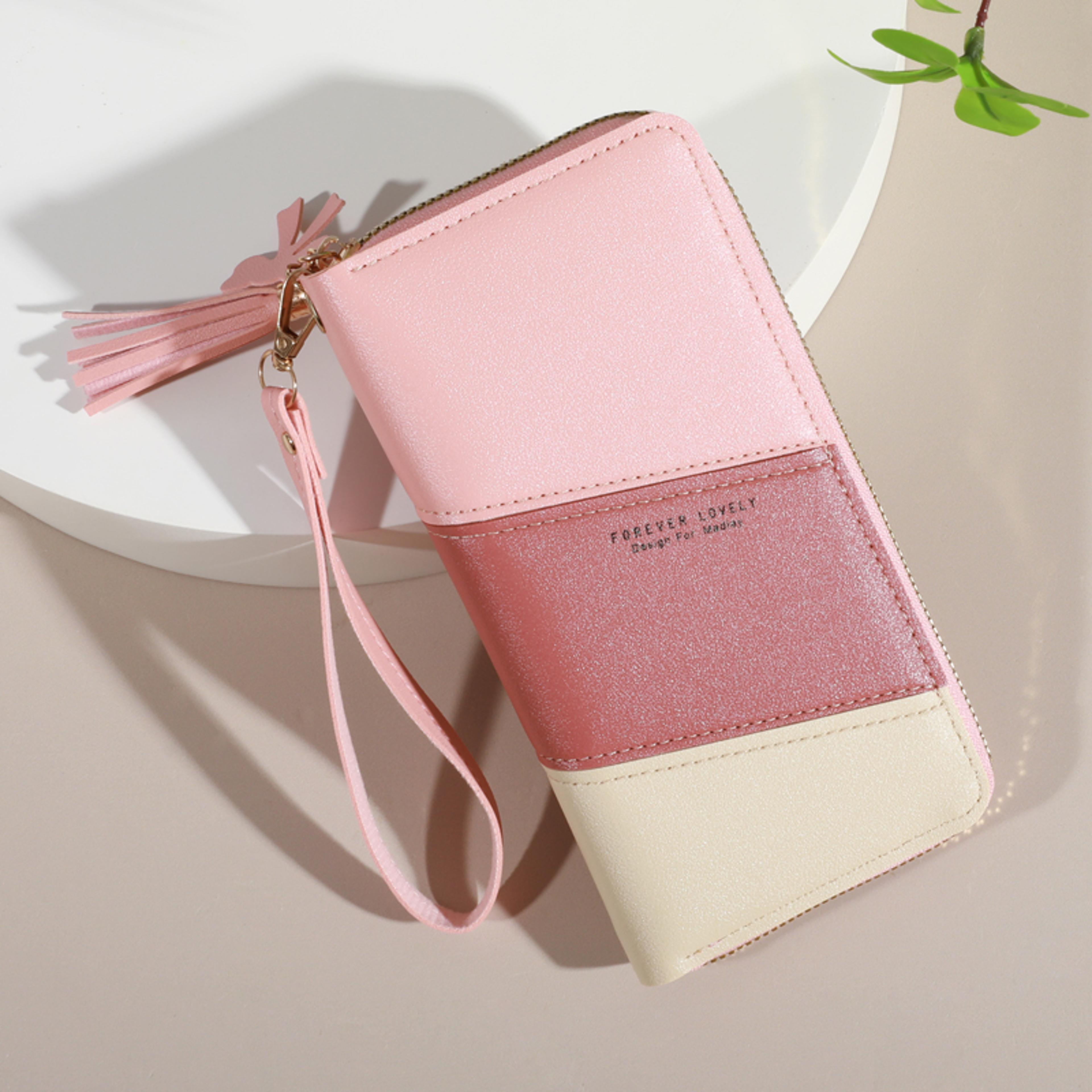 elegant quilted long wallet for women with zip around clutch and phone pocket