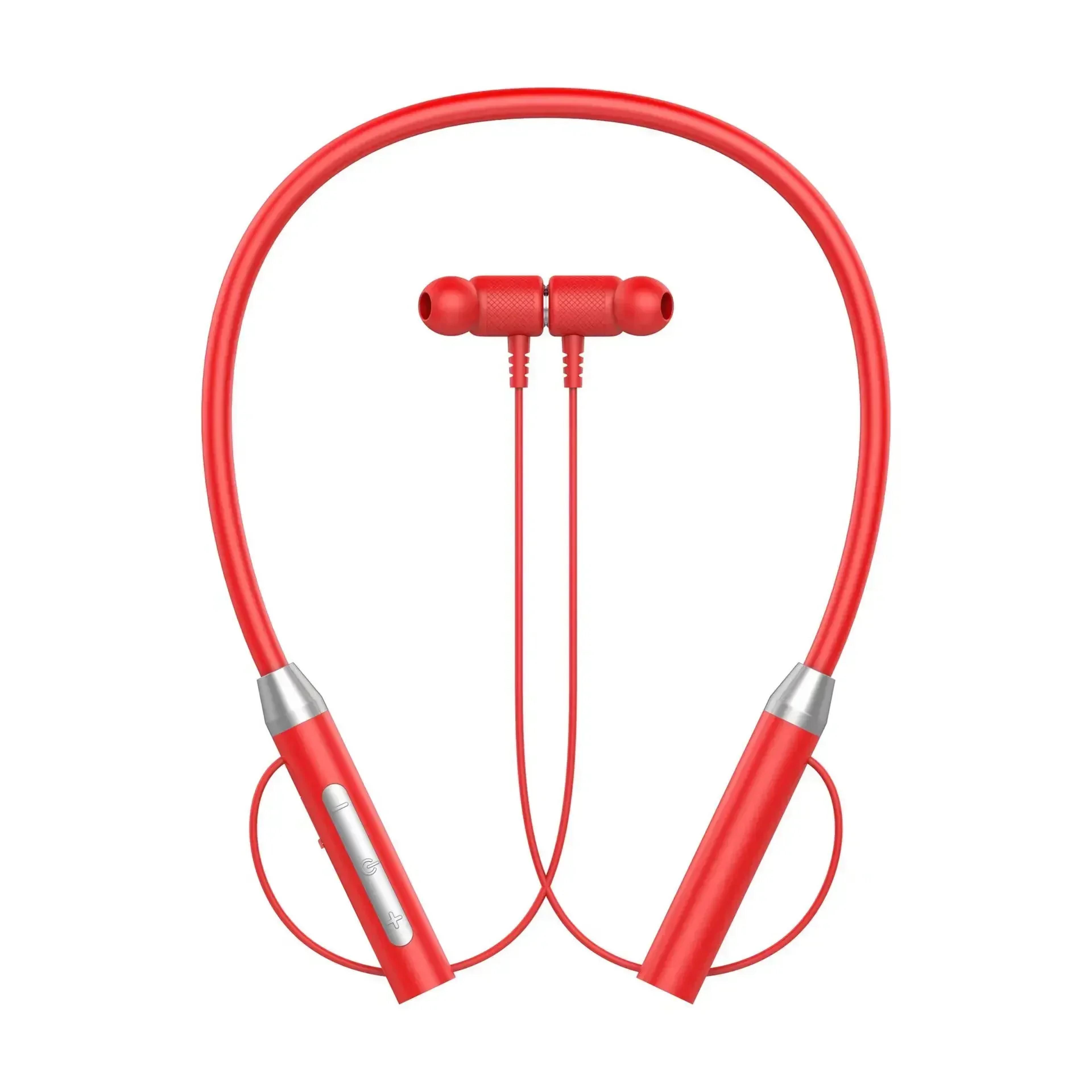 k58 bluetooth 5.3 neckband headphones with magnetic earbuds and mic for sports