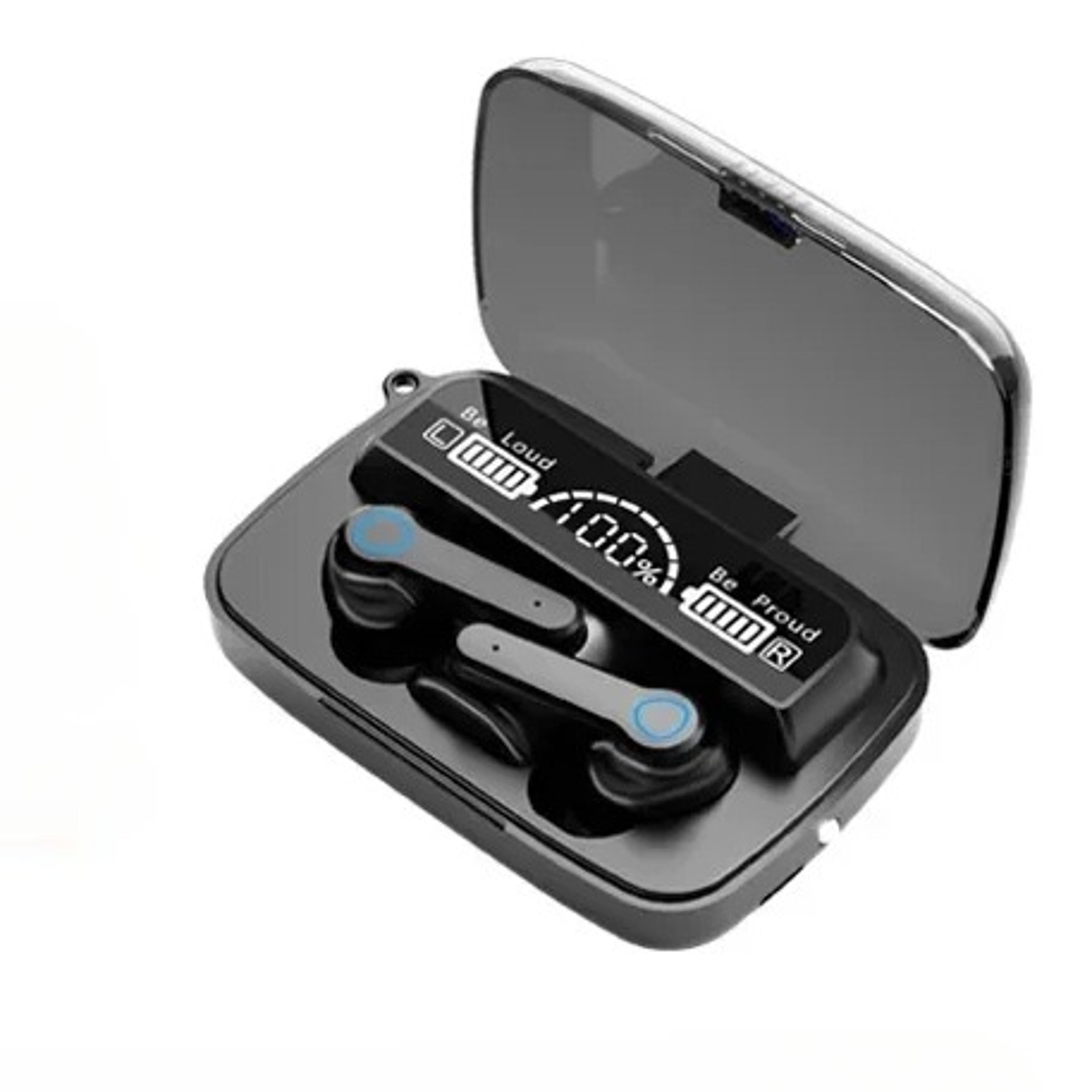 m19 tws wireless bluetooth earbuds with led display touch control and mic