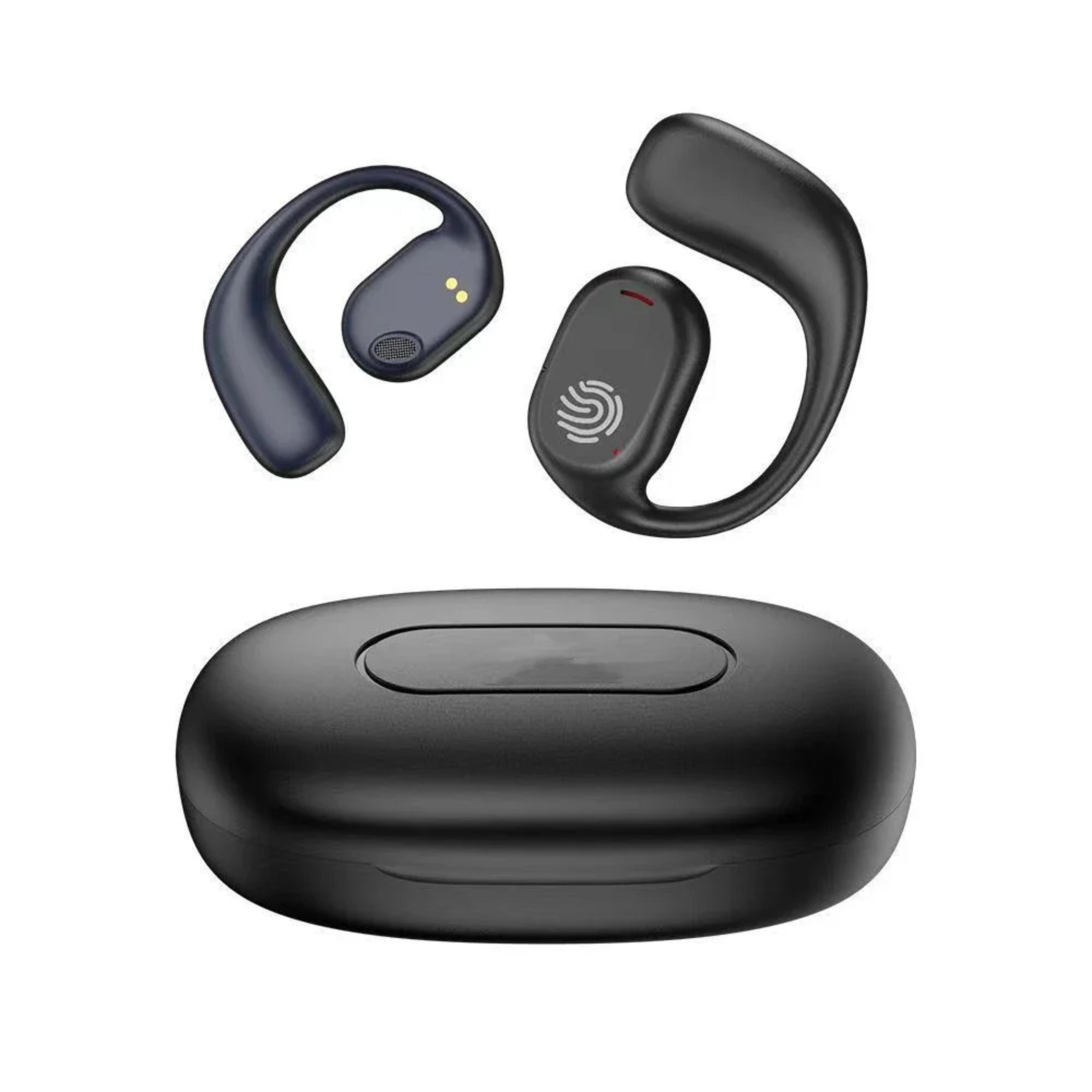 ows open ear earbuds bluetooth 5.3 waterproof wireless headphones with digital charging case