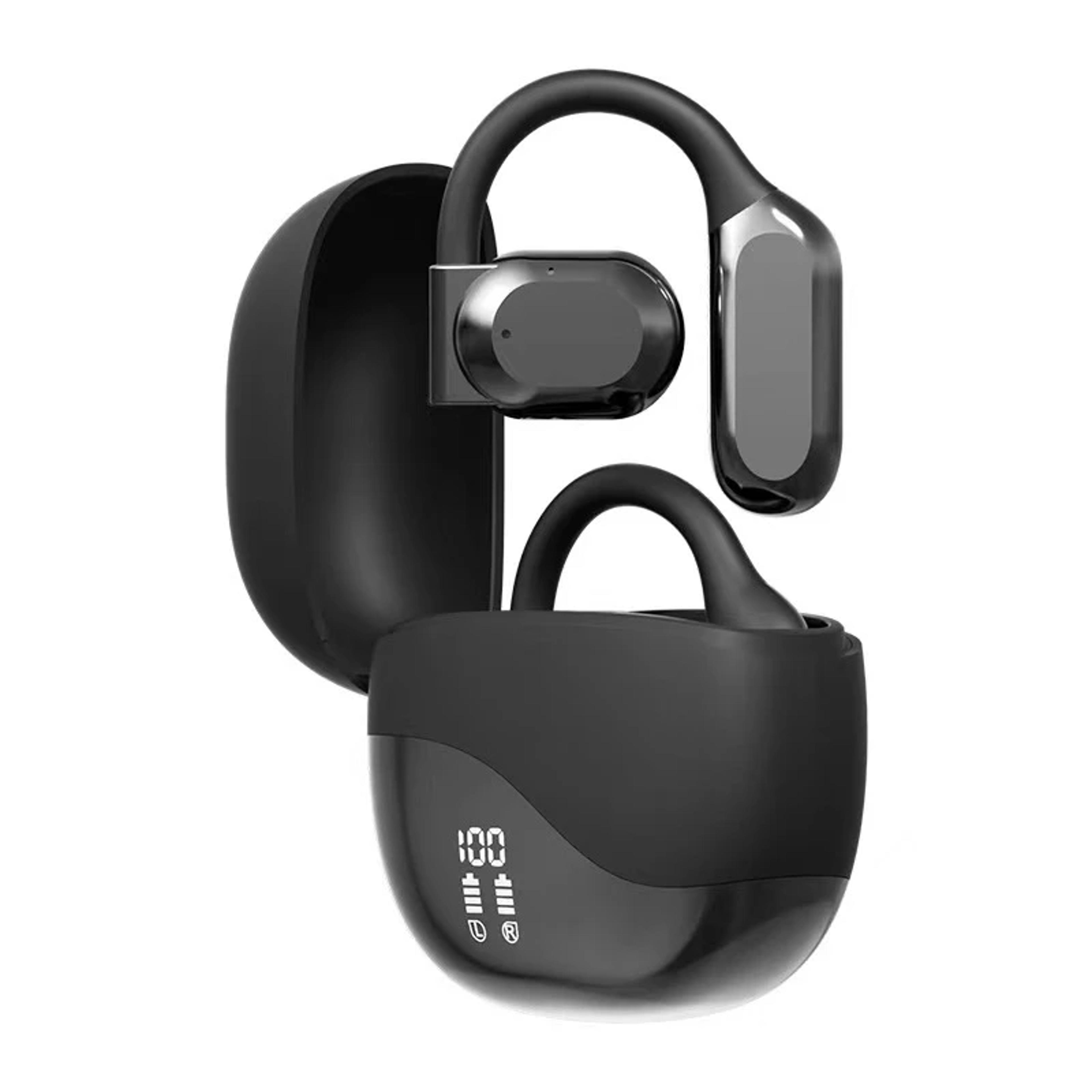 origin open ear wireless earbuds bluetooth 5.3 ear hook headphones with led display