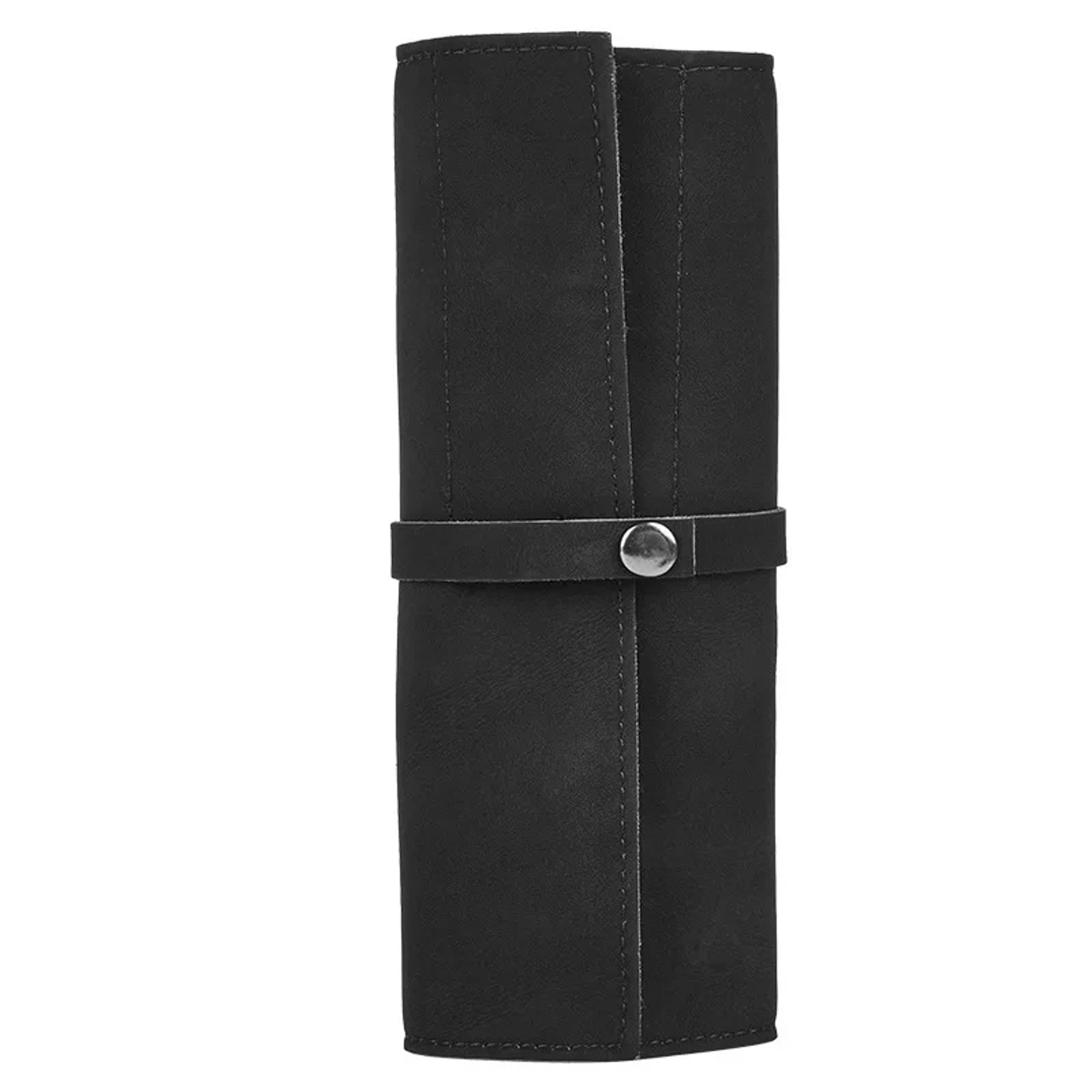 5 slot full grain leather watch roll organizer travel case