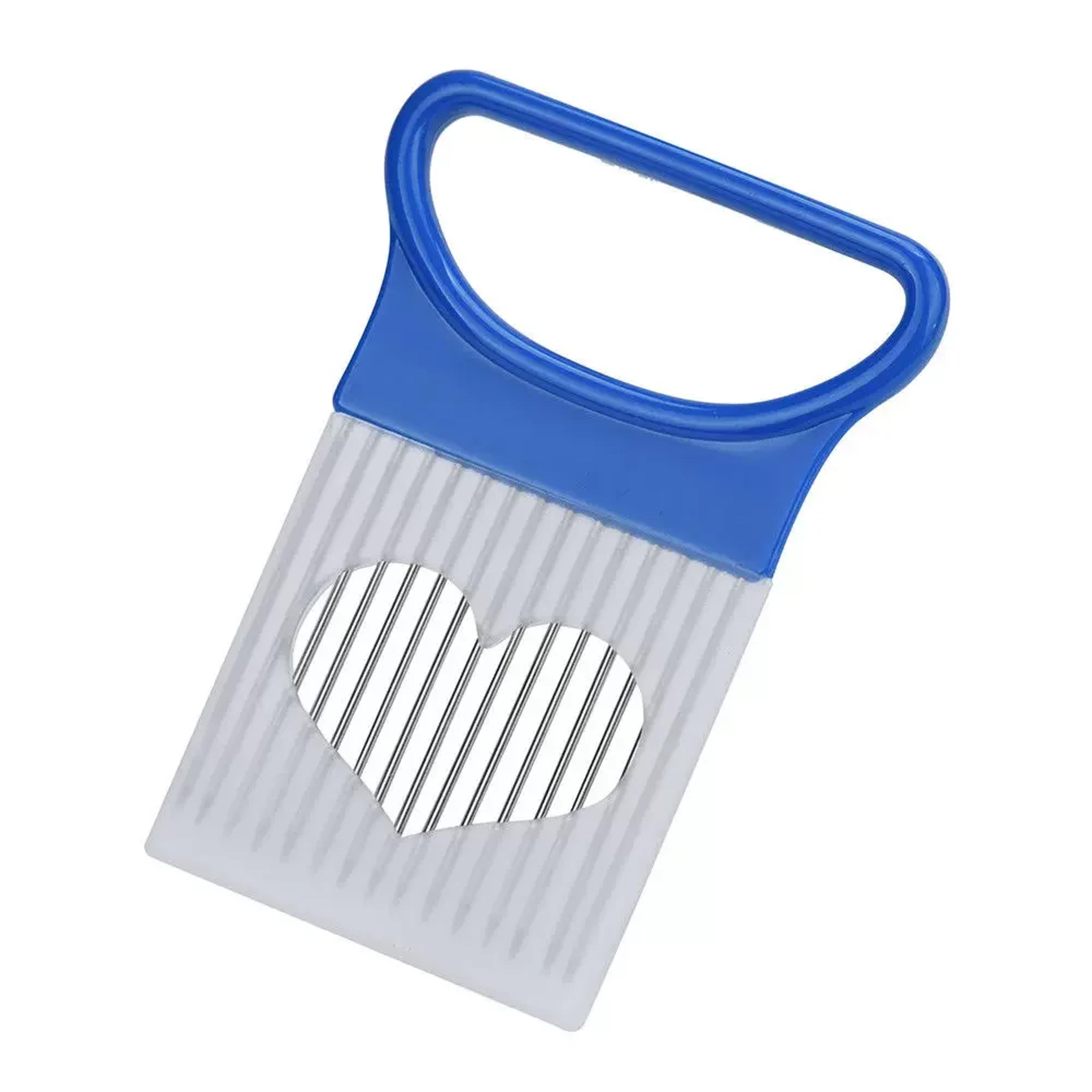 stainless steel onion slicer and vegetable slicing guide for safe even cuts
