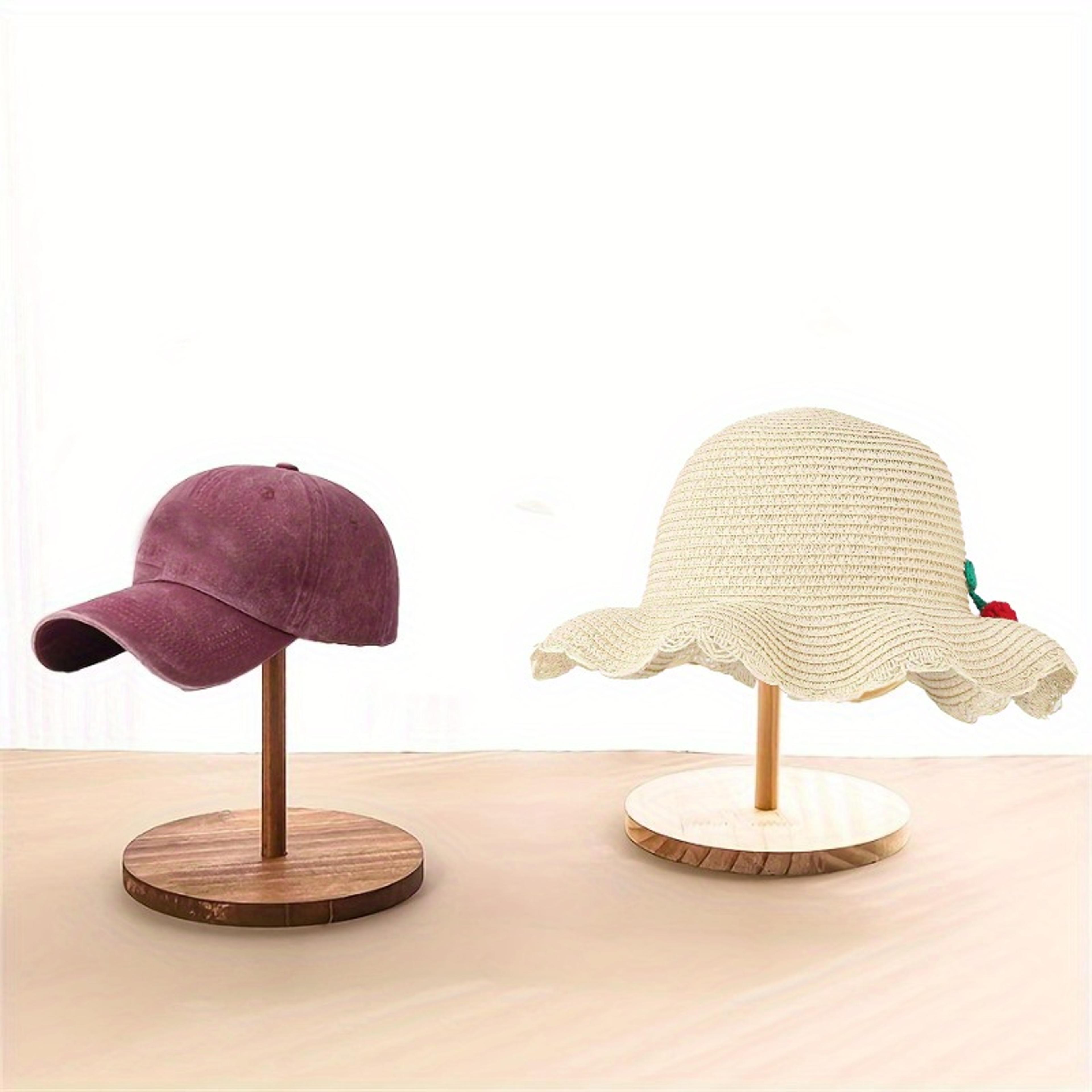 wooden hat display stand tabletop cap holder for home and retail