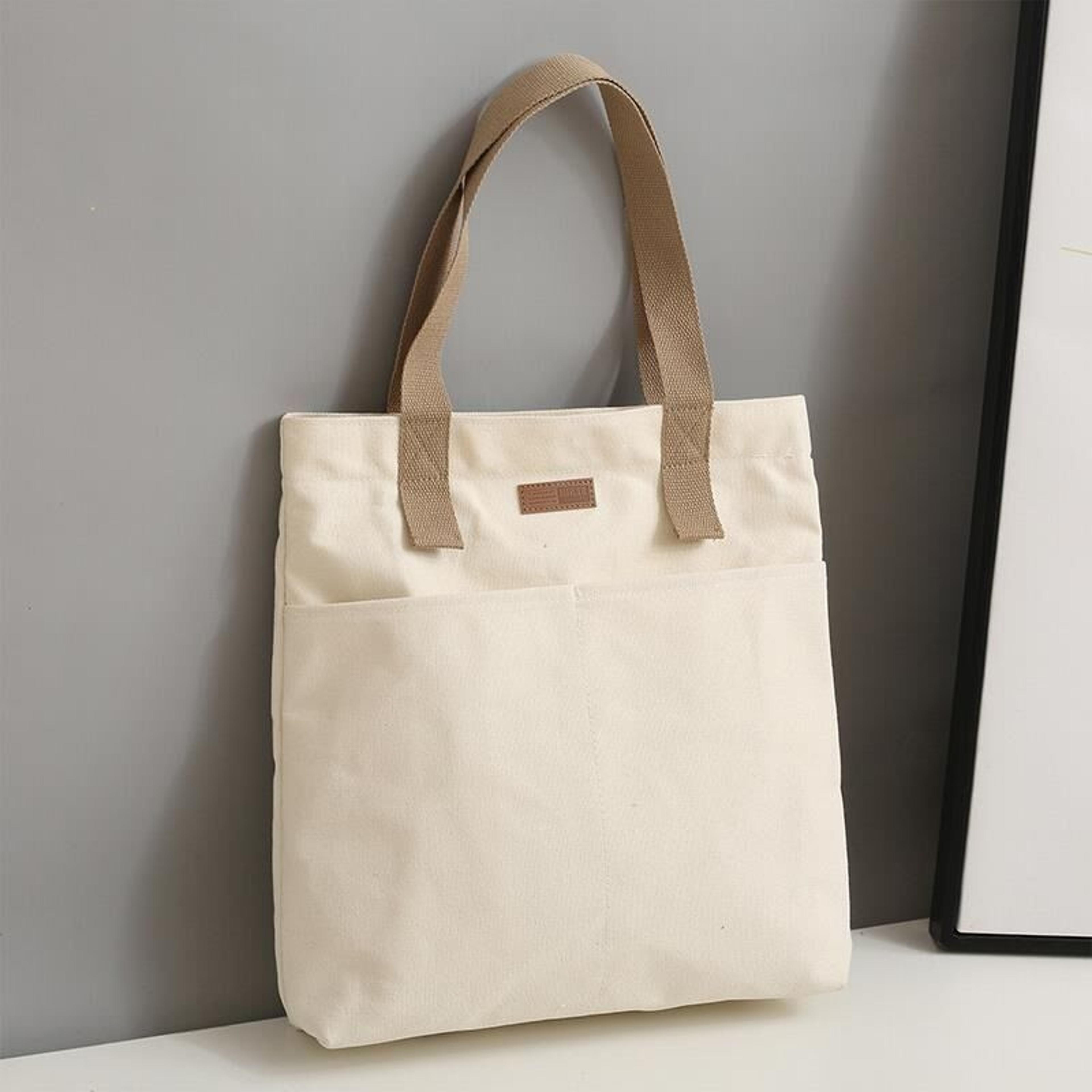 everyday large capacity womens canvas tote bag for work travel and commuting