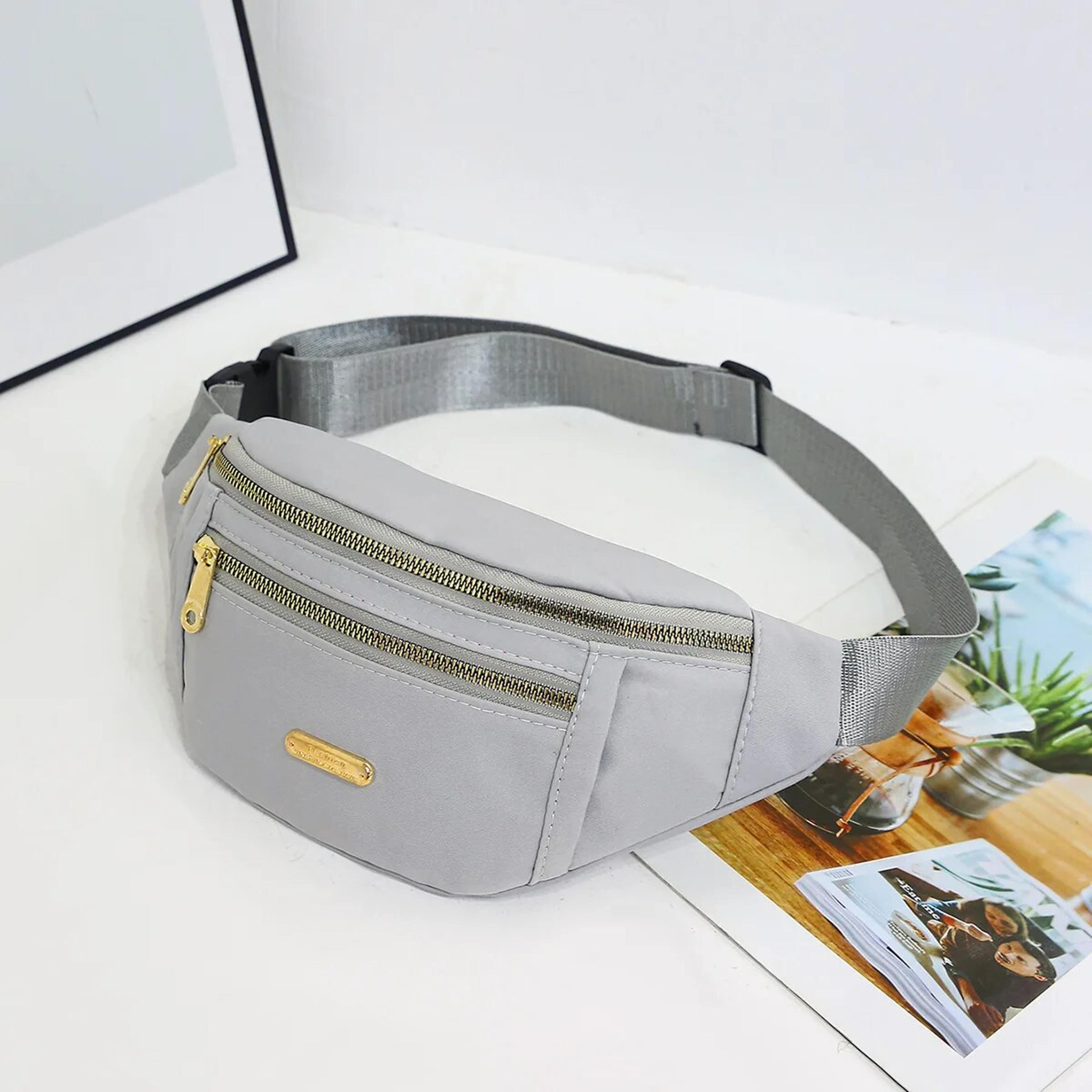 womens multi pocket fanny pack lightweight crossbody waist bag for travel running and outdoor activities