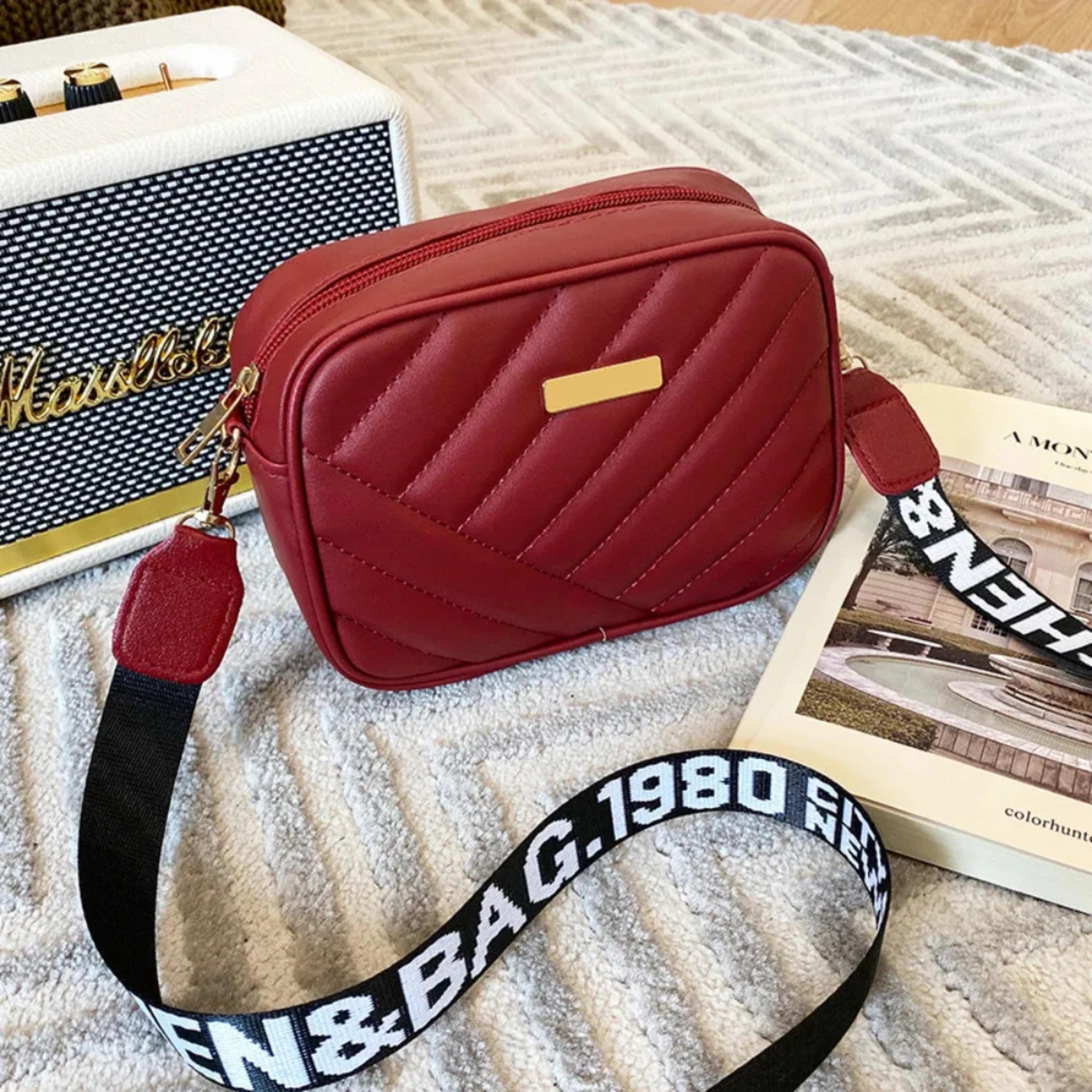 chic pu leather crossbody camera bag for women
