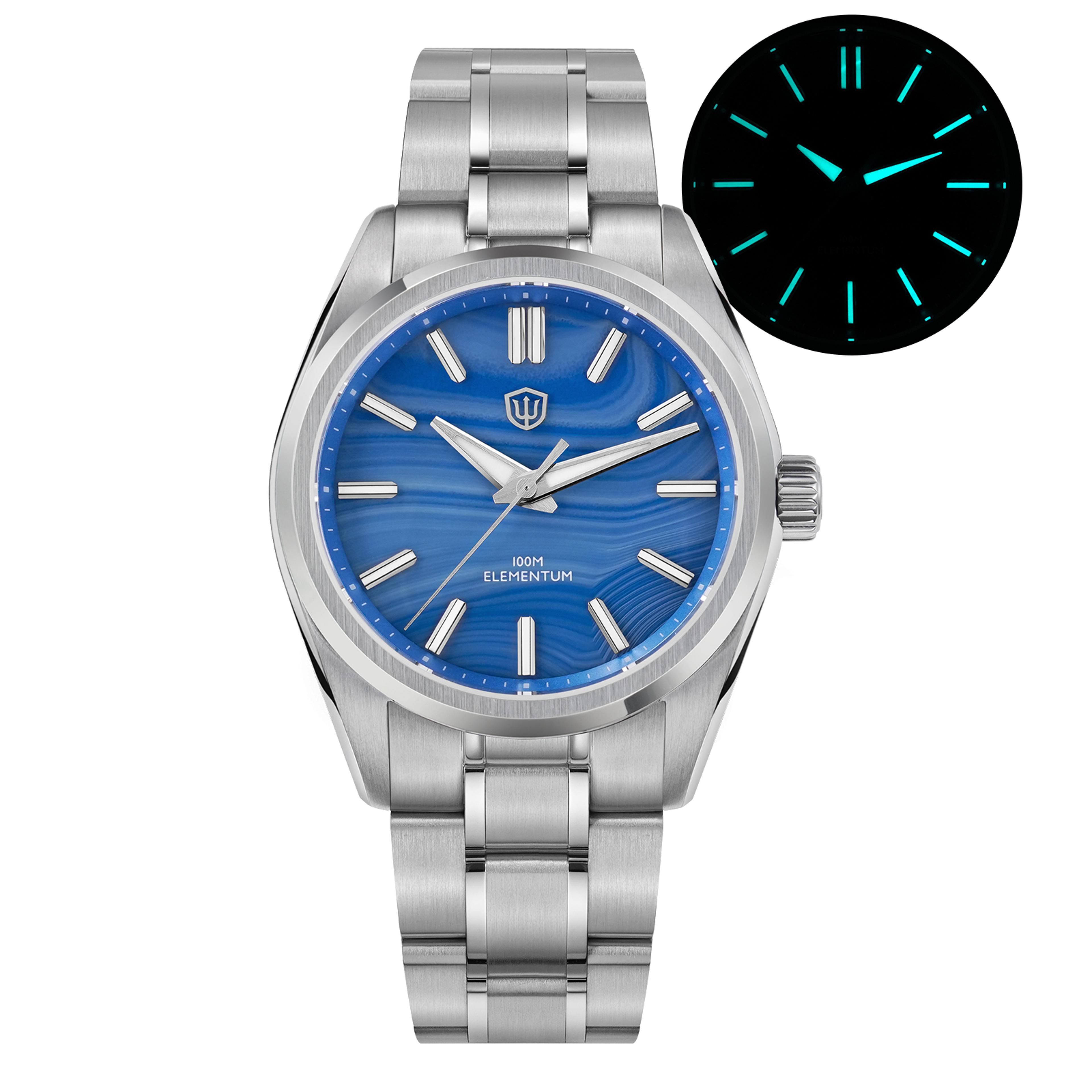 natural stone dial sapphire quartz watch for men