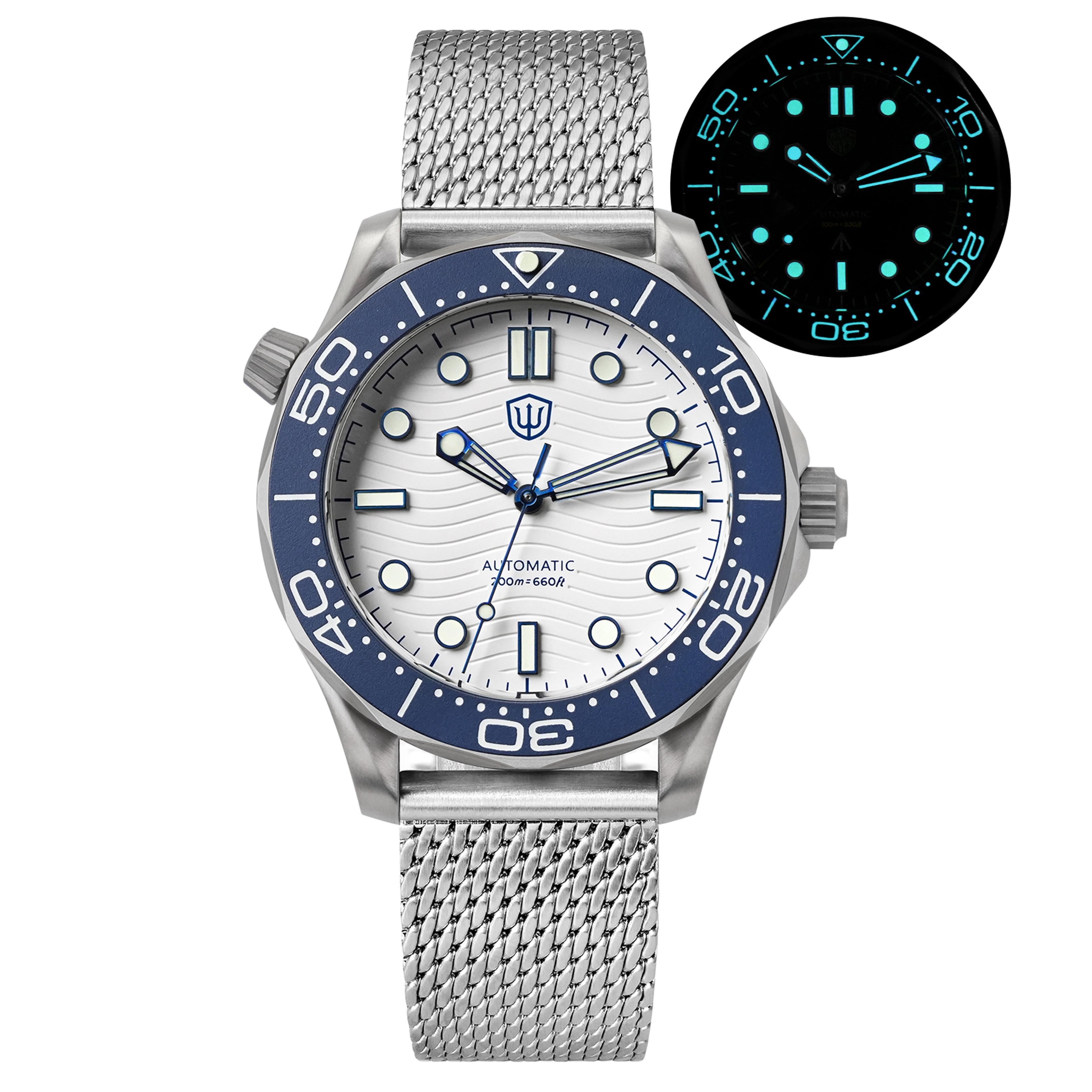 titanium automatic dive watch with sapphire crystal