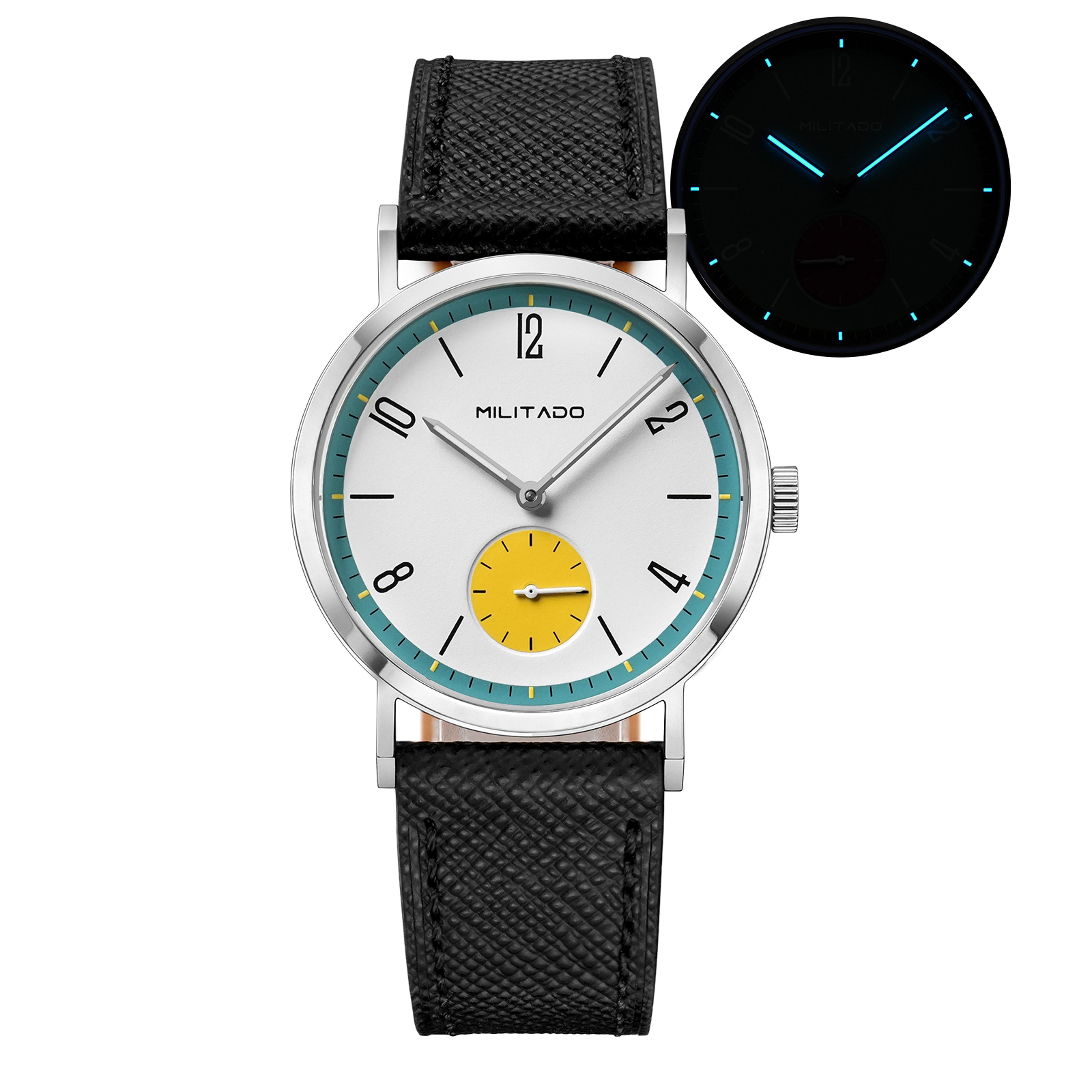 automatic watch with sapphire crystal and seagull