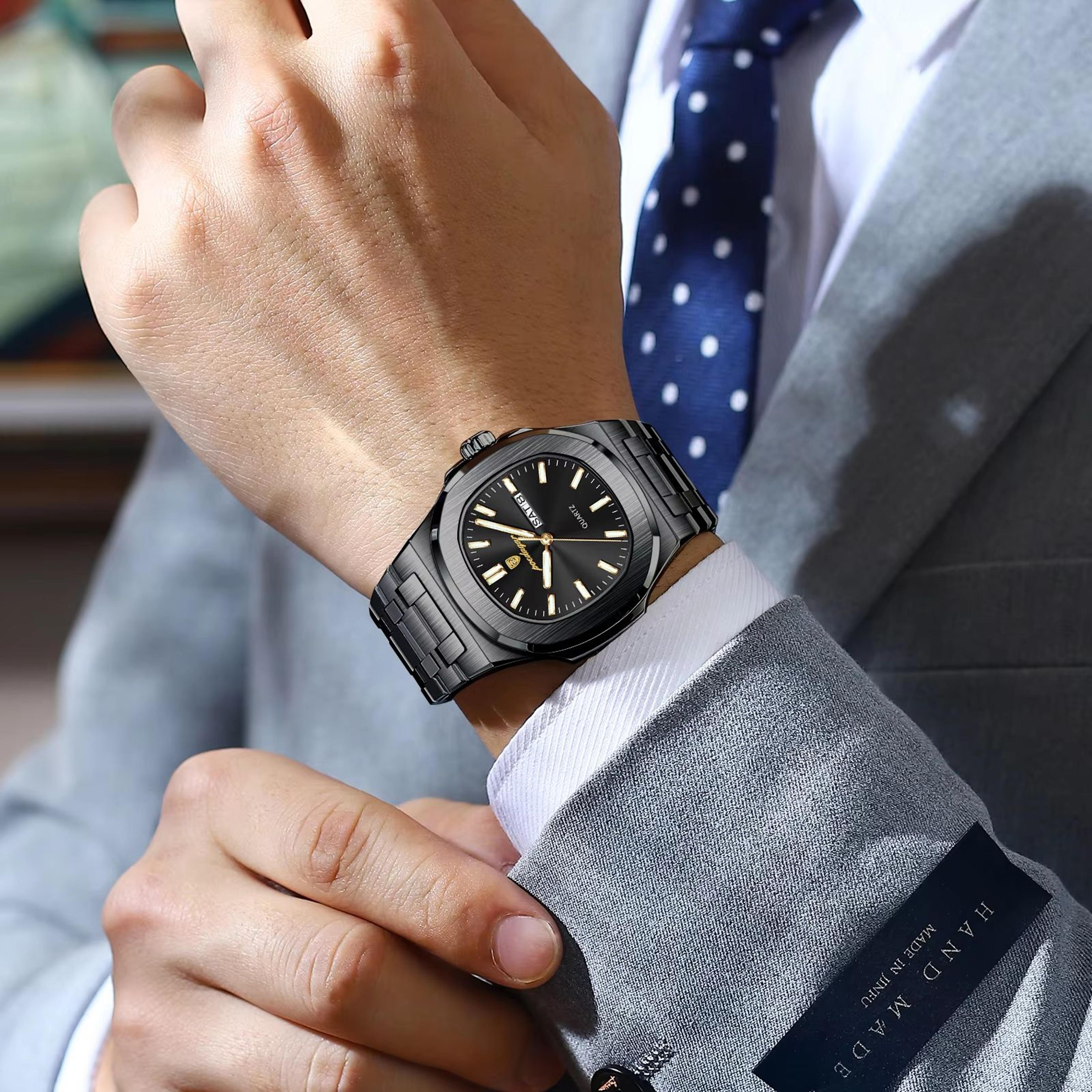 mens watch waterproof stainless steel quartz watch