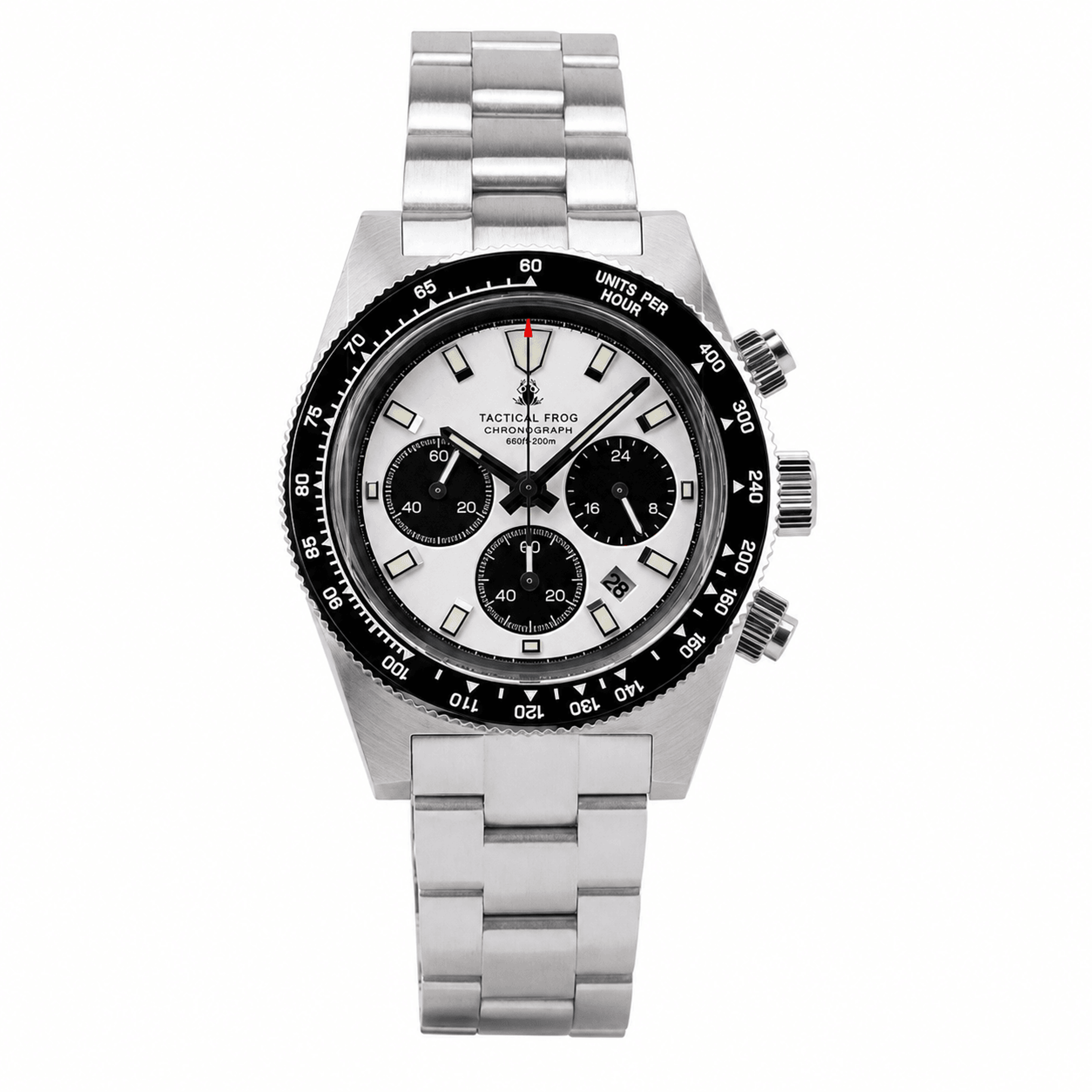 solar chronograph sapphire crystal mens watch