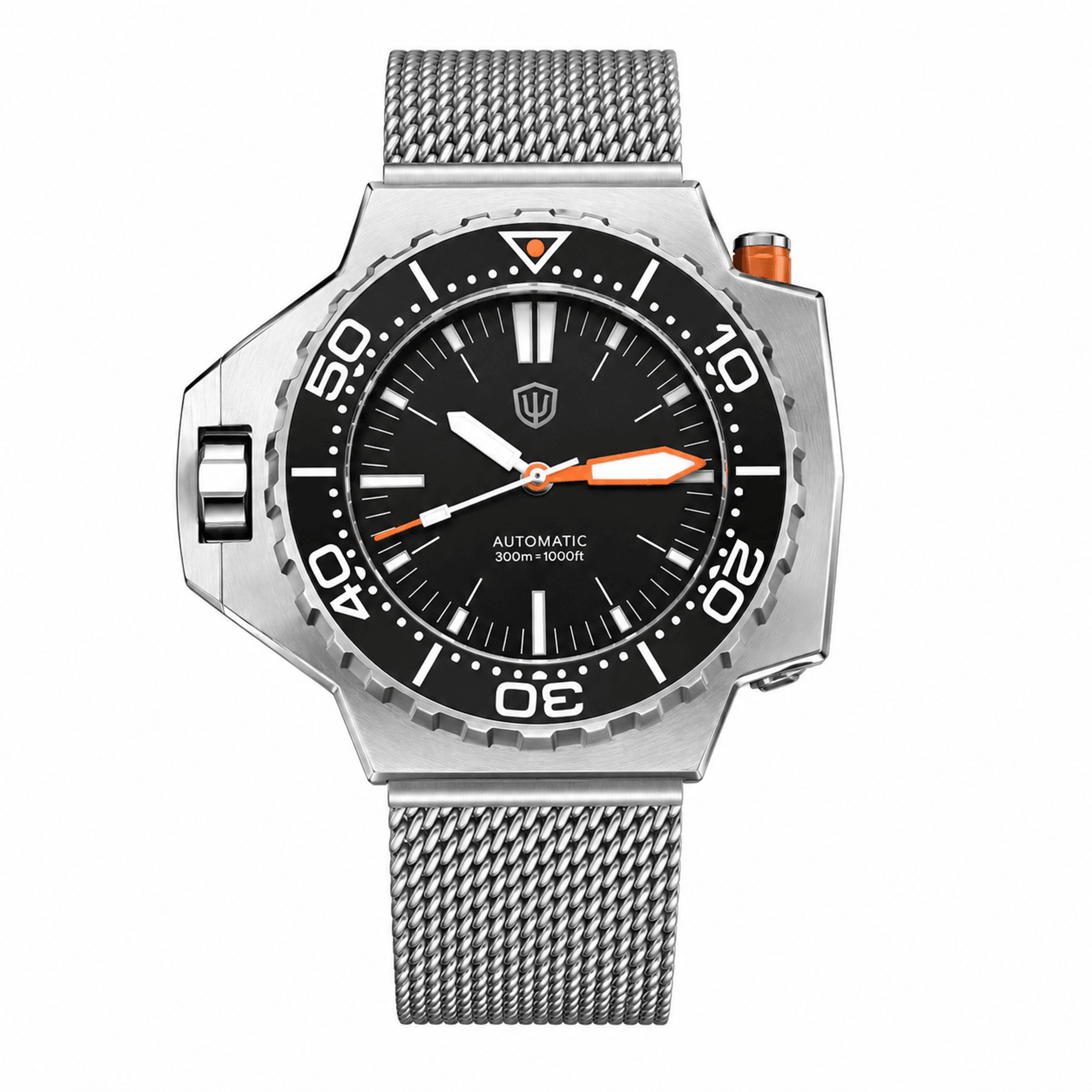 dive watch with sapphire crystal and ceramic bezel
