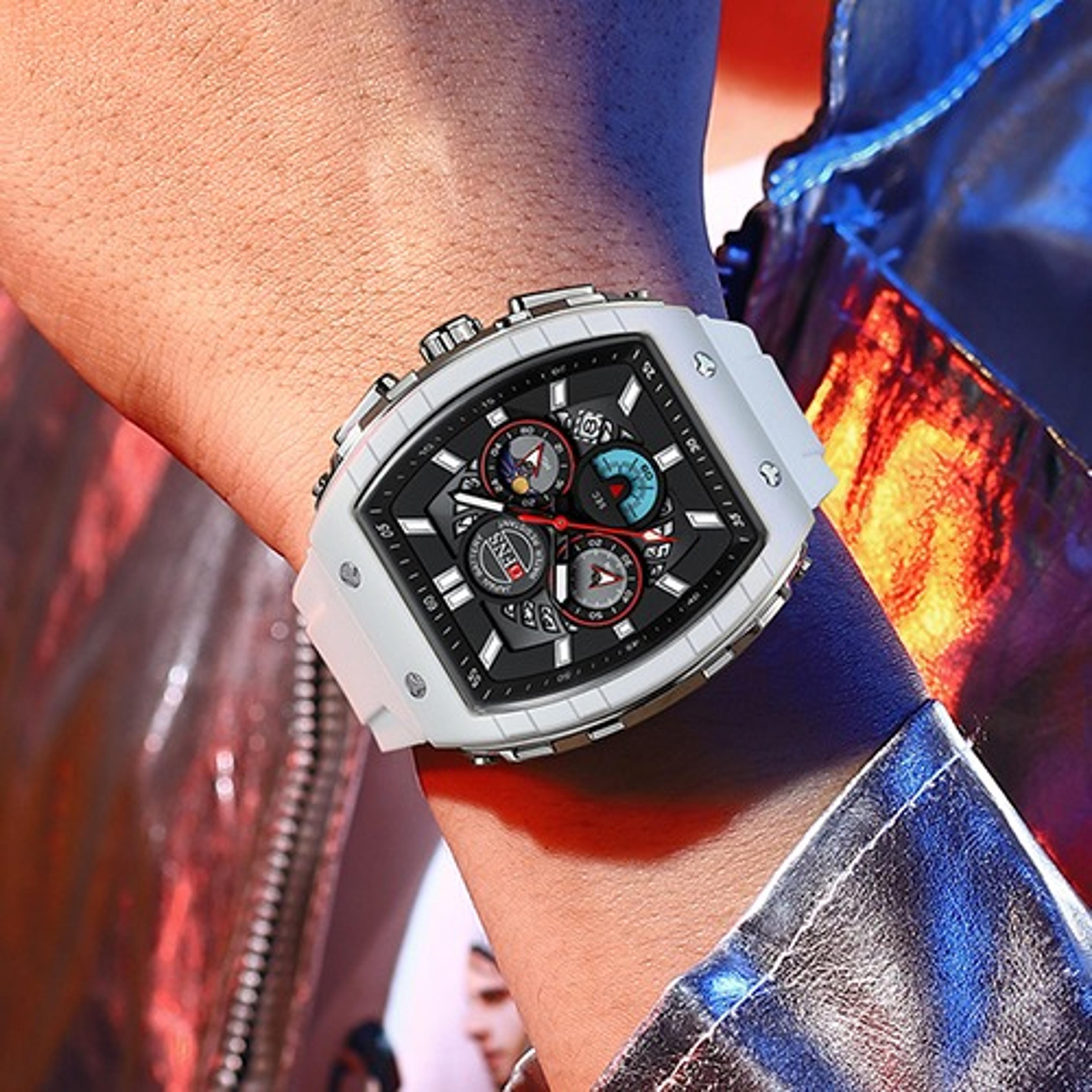 mens chronograph watch waterproof luminous quartz calendar sports watch