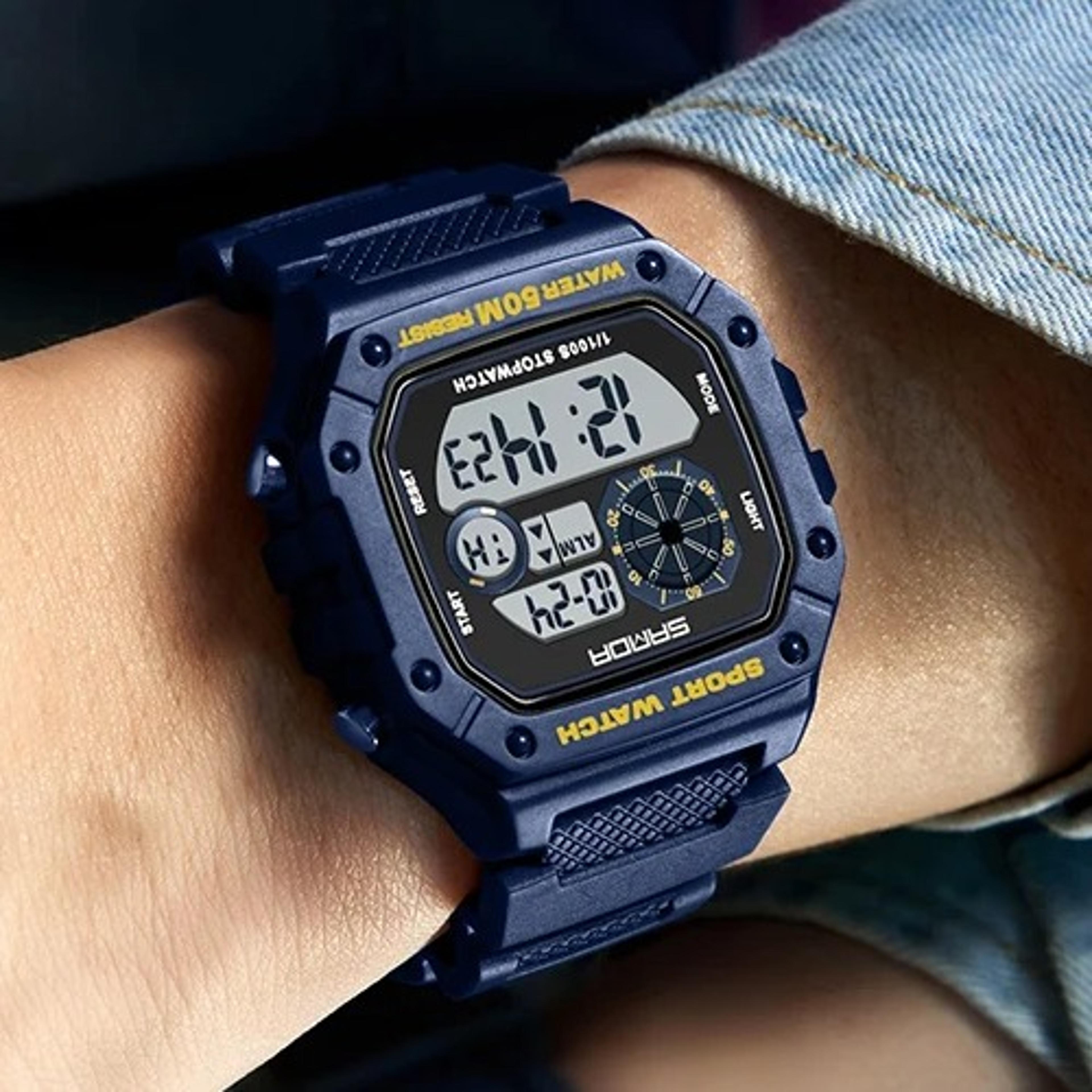 mens digital watch waterproof lightweight led sports watch