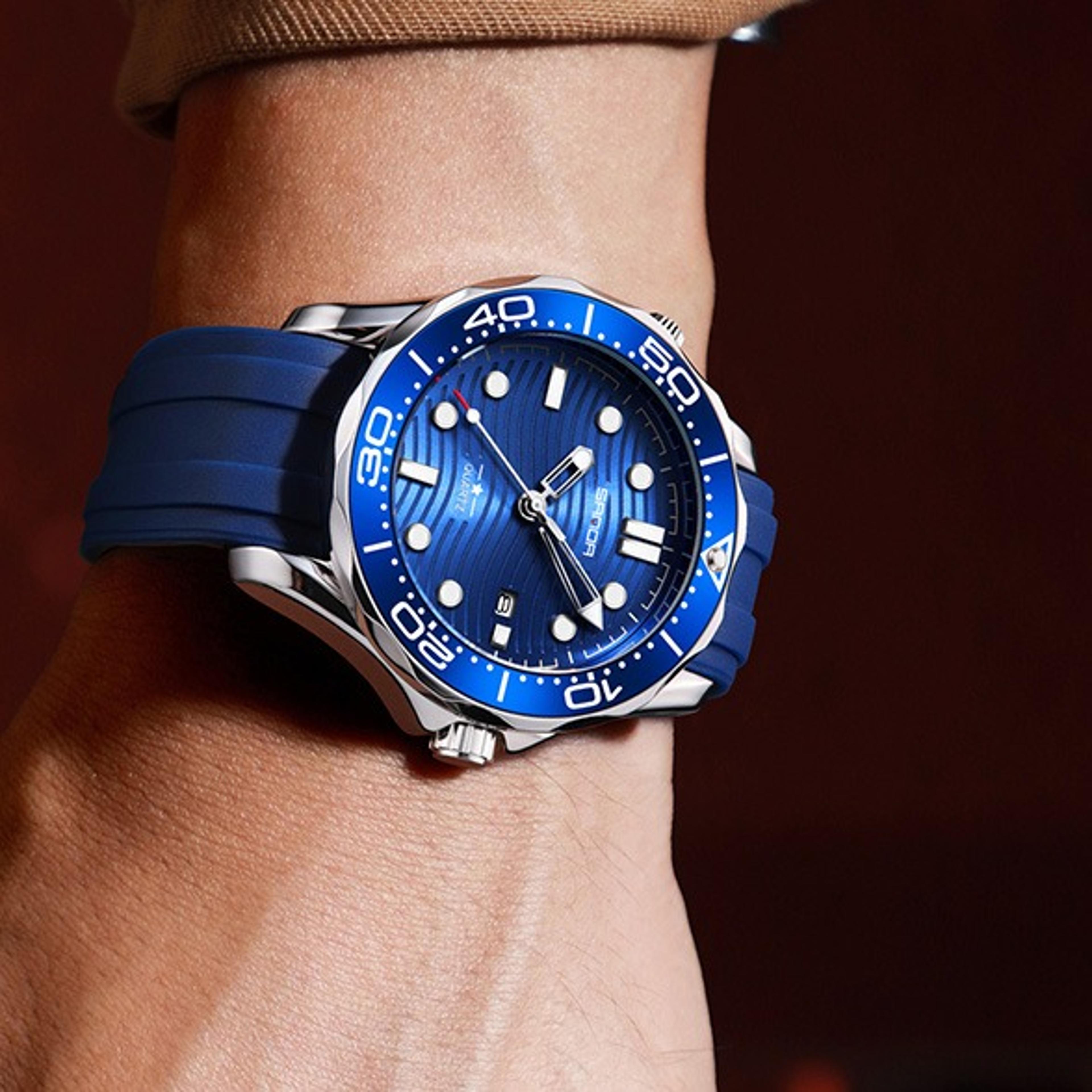 mens quartz watch waterproof luminous business calendar watch