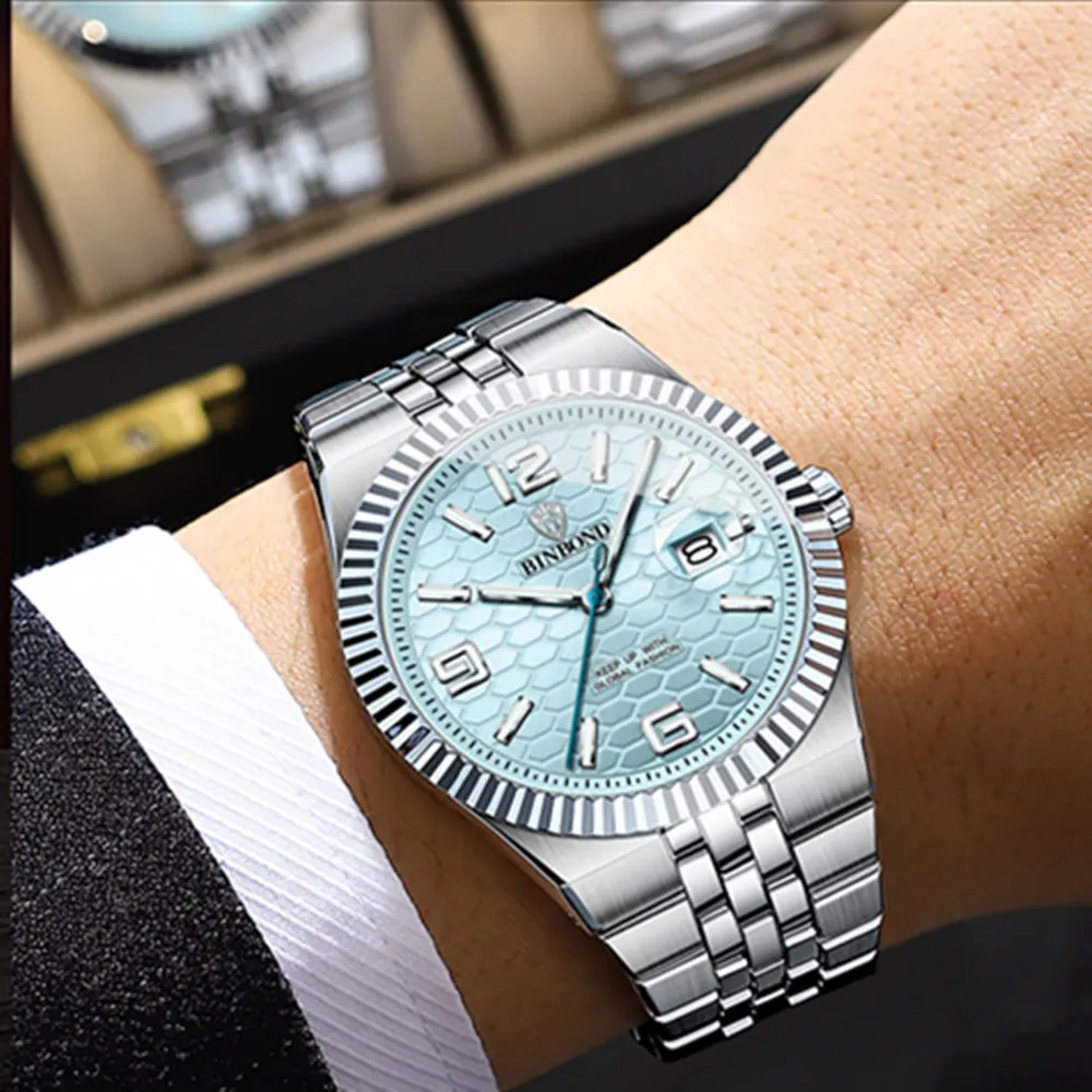mens quartz watch waterproof luminous business watch