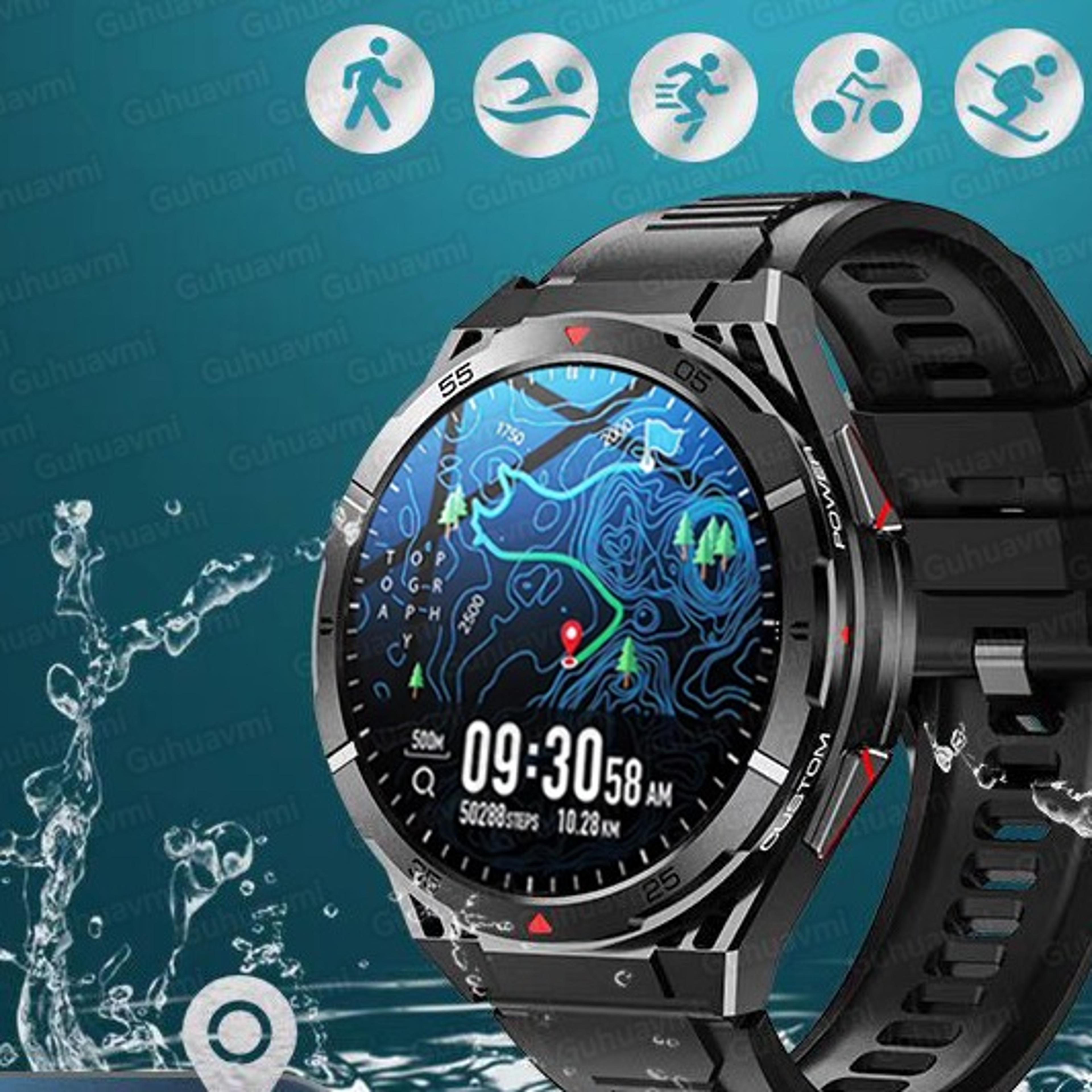 mens gps smartwatch with amoled display bluetooth calling sports modes and waterproof design