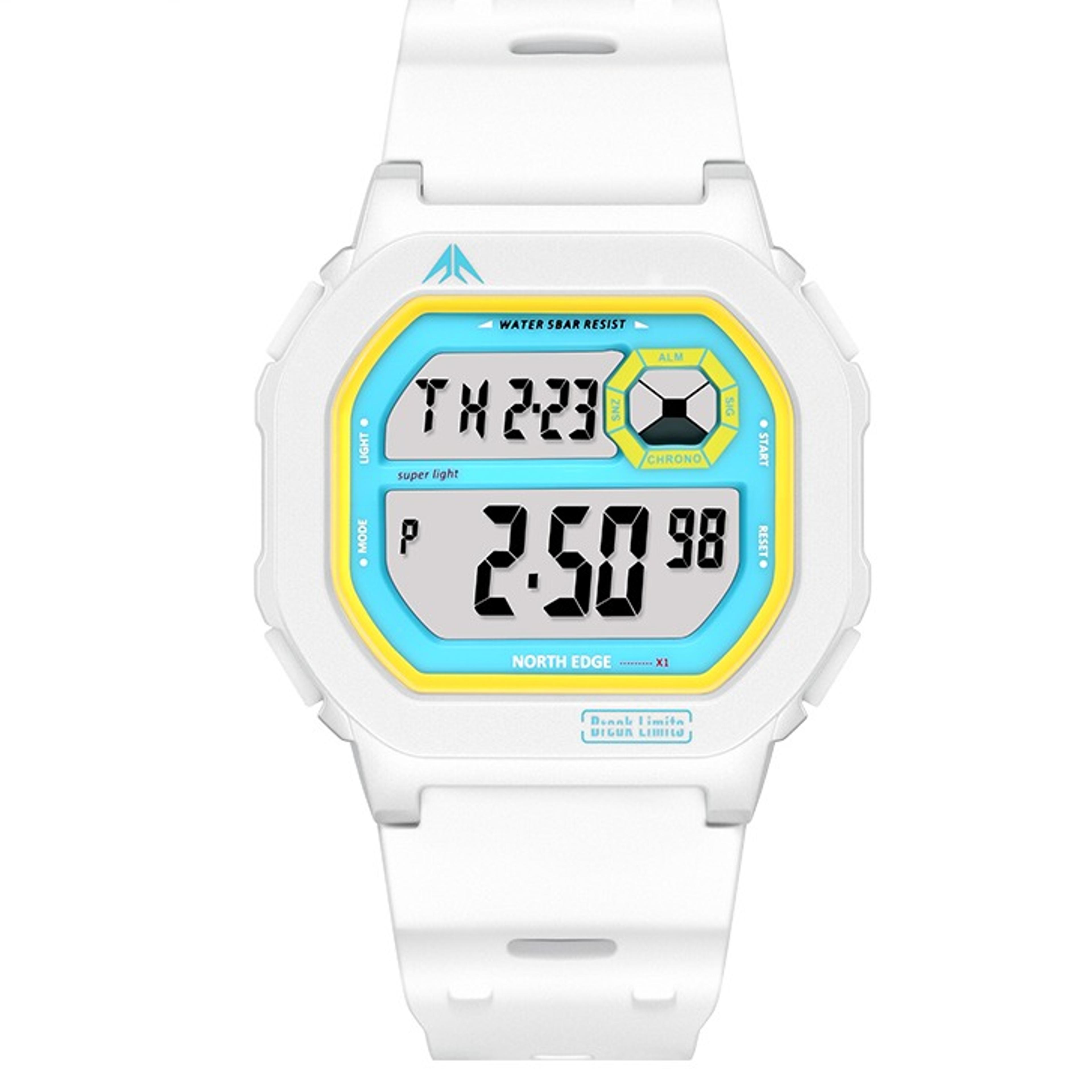 digital sports watch waterproof with stopwatch countdown and alarm