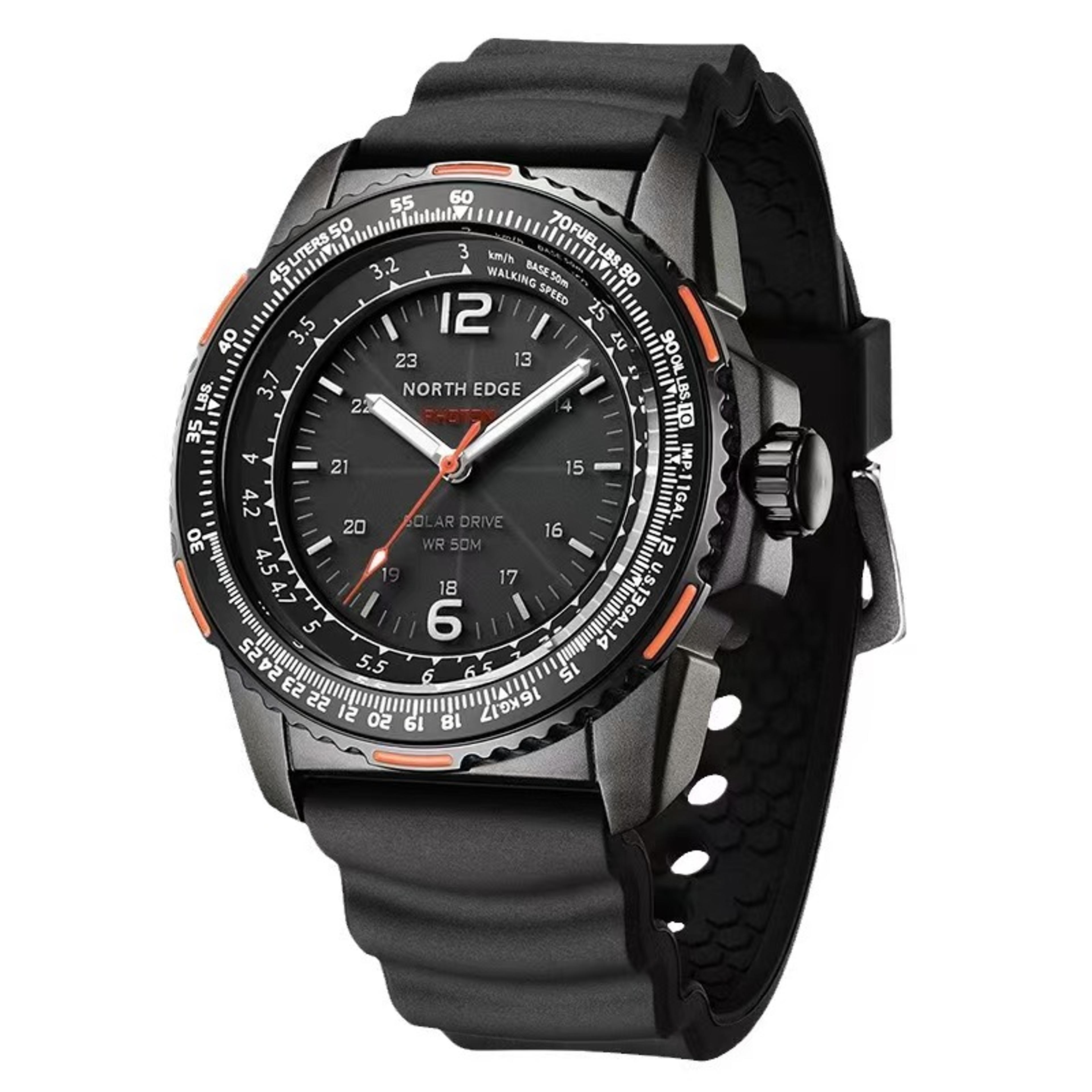 photon solar powered military watch waterproof outdoor watch
