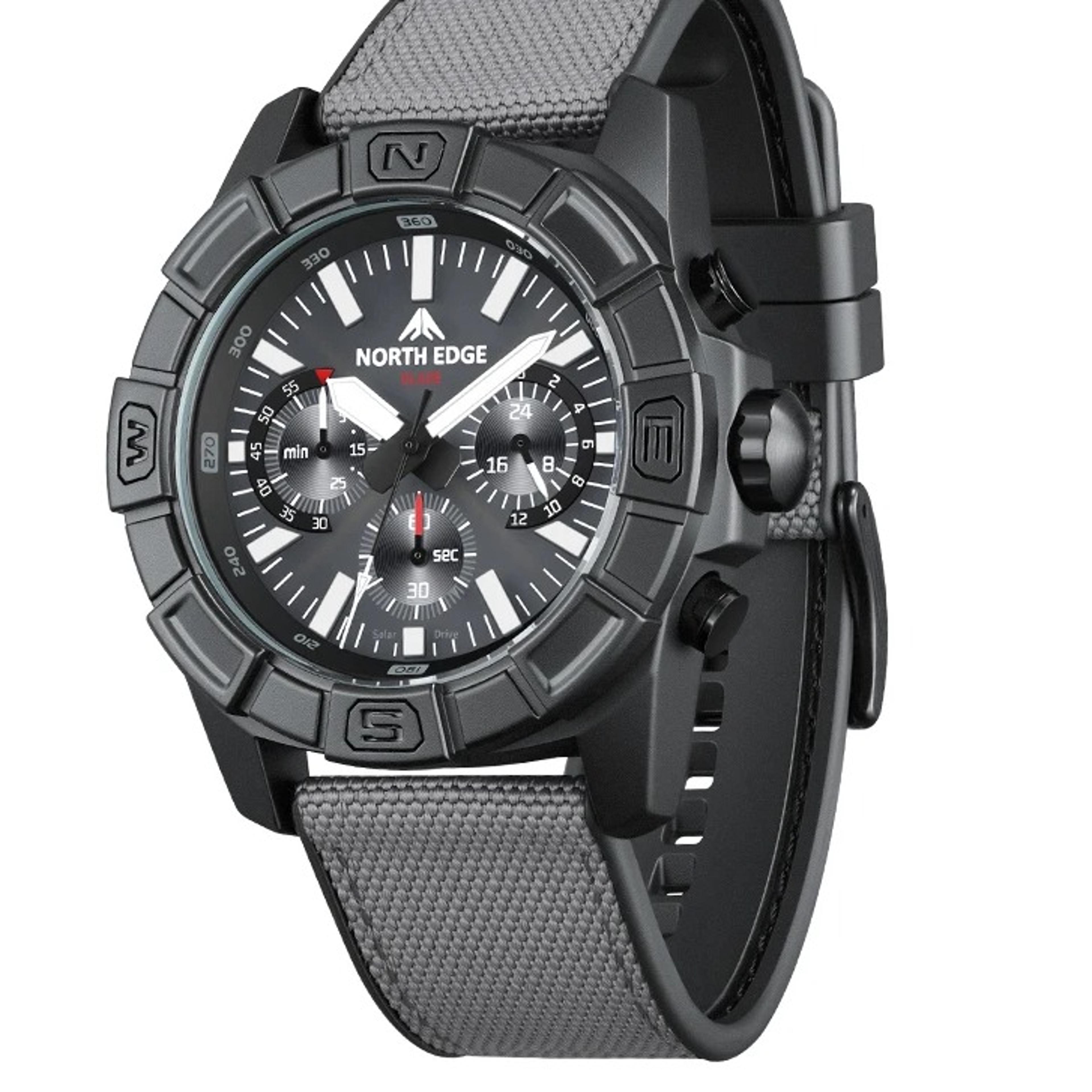 blaze solar powered watch for men waterproof chronograph