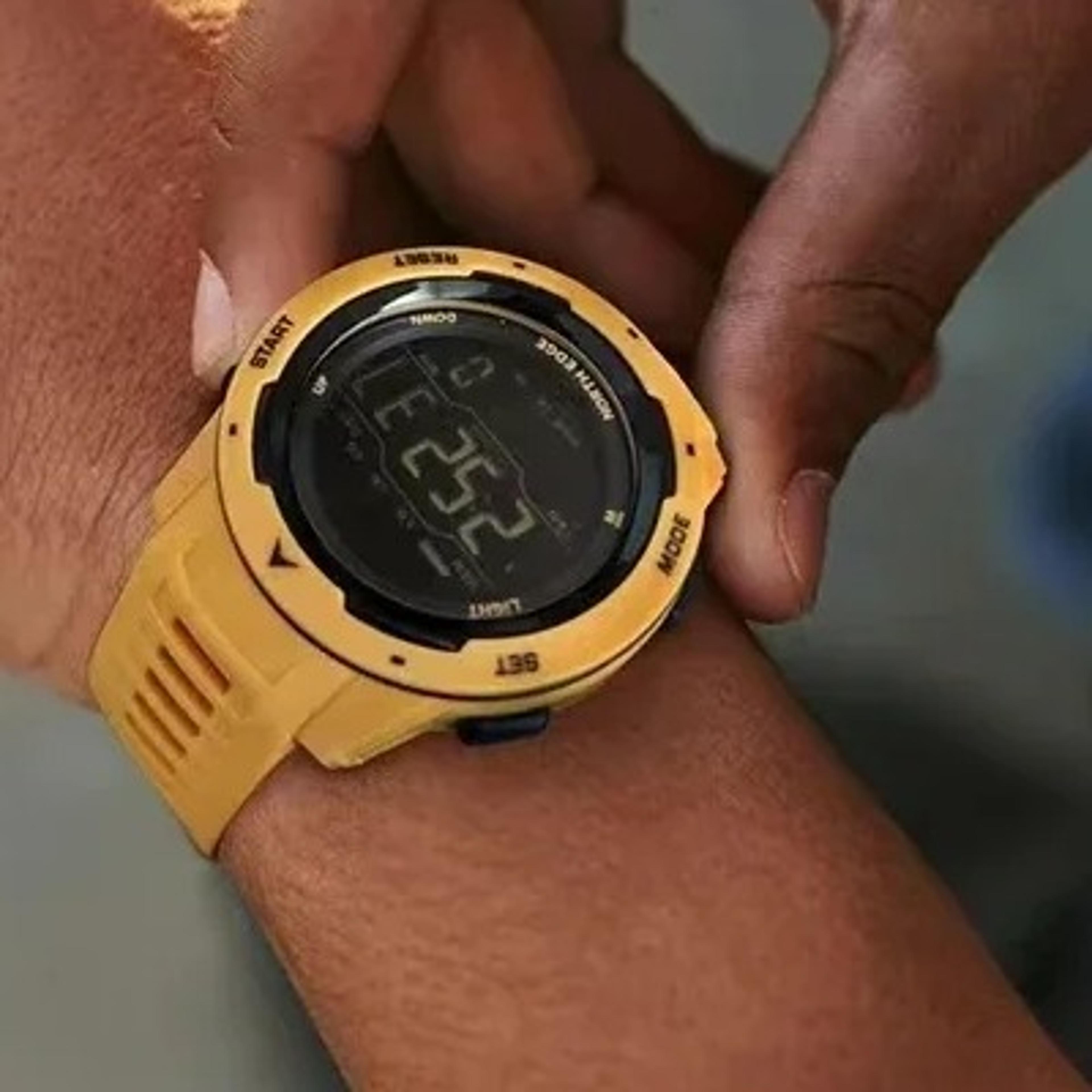 mars mens digital sports watch with pedometer and 50m water resistance