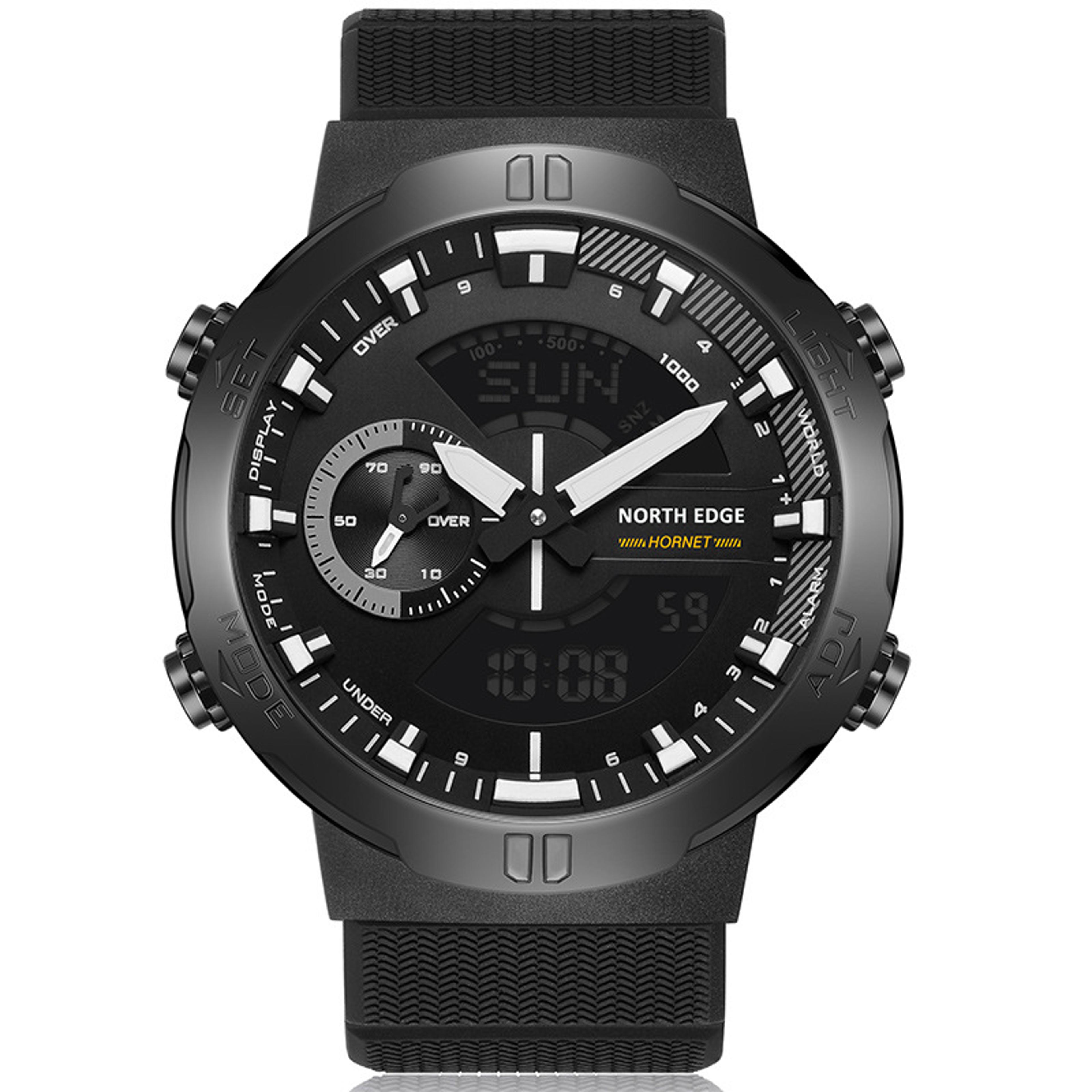 hornet waterproof digital sports watch with world time
