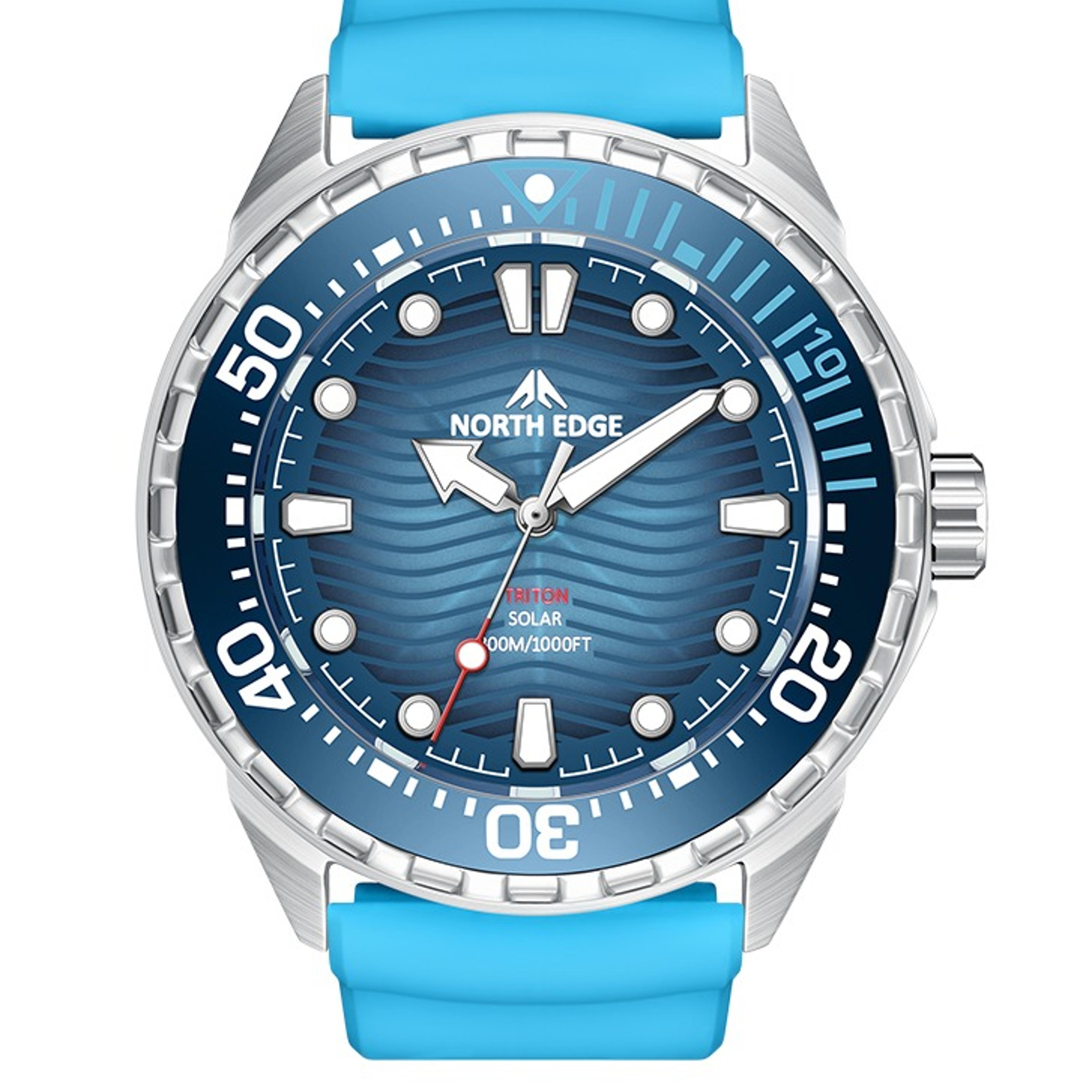 triton solar dive watch waterproof stainless steel quartz watch