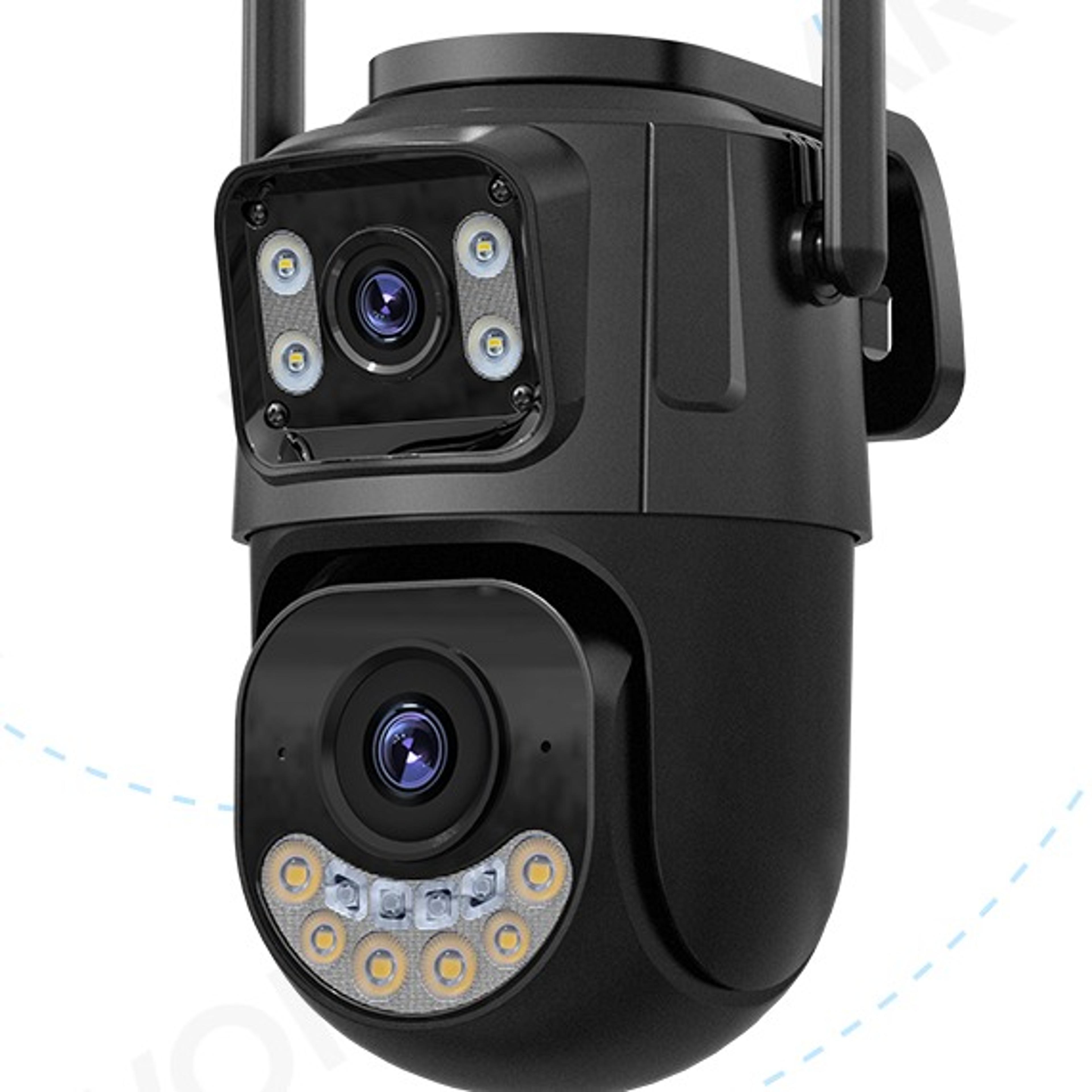 dual lens outdoor security camera ptz wifi auto tracking