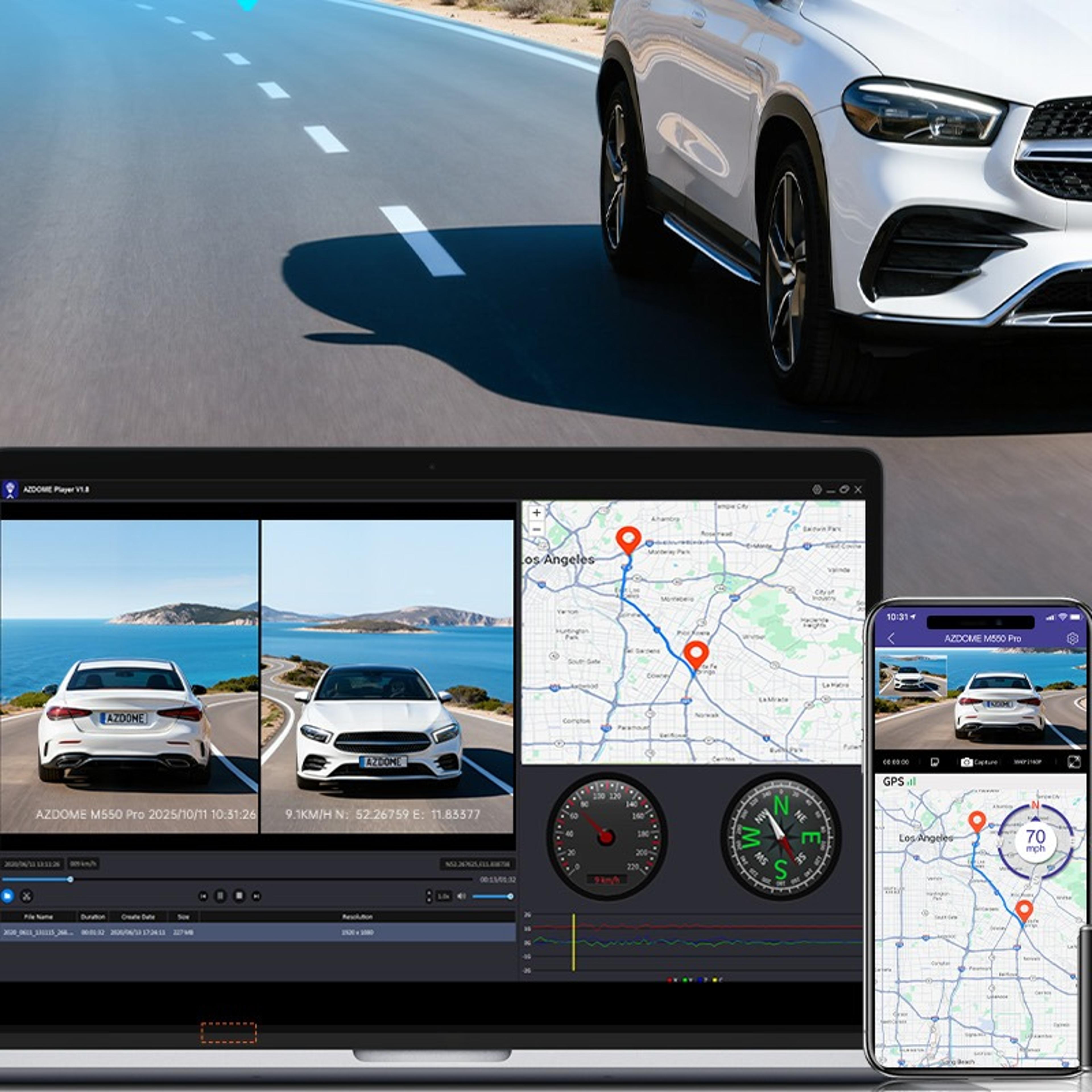 dash cam with gps wifi channel parking mode