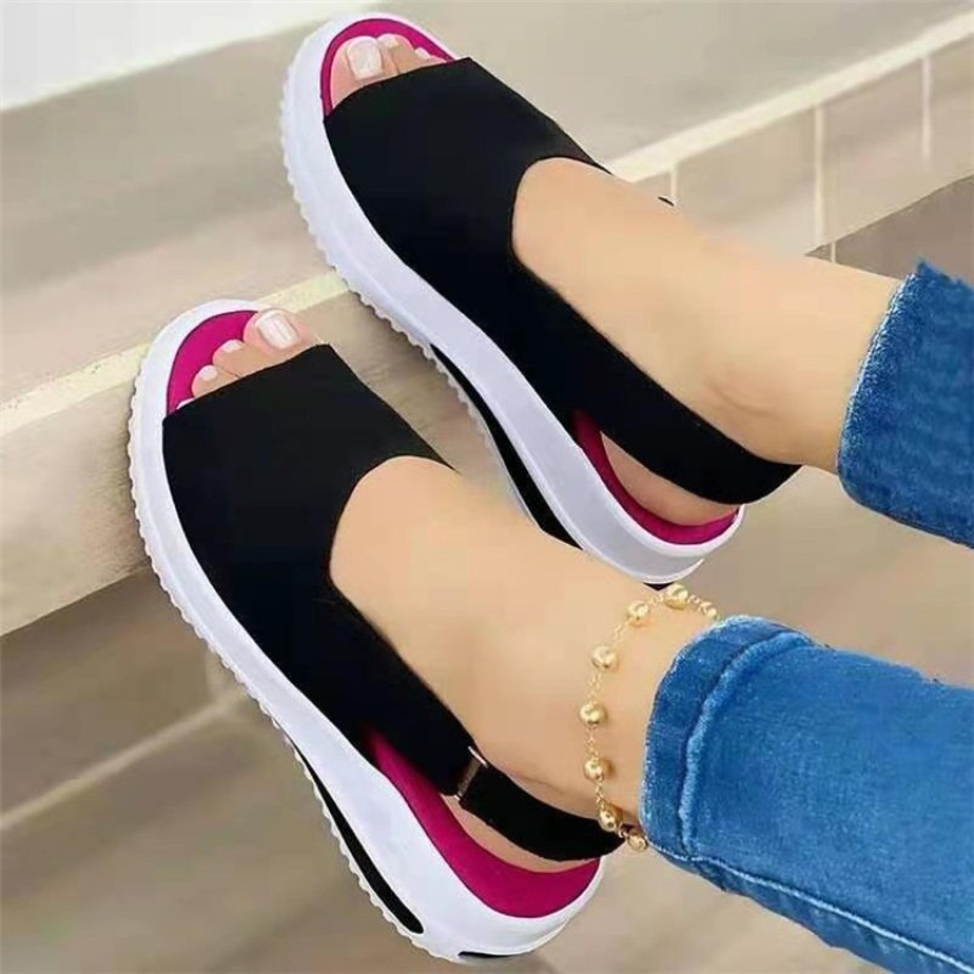 womens summer sandals lightweight peep toe sandals with non slip sole