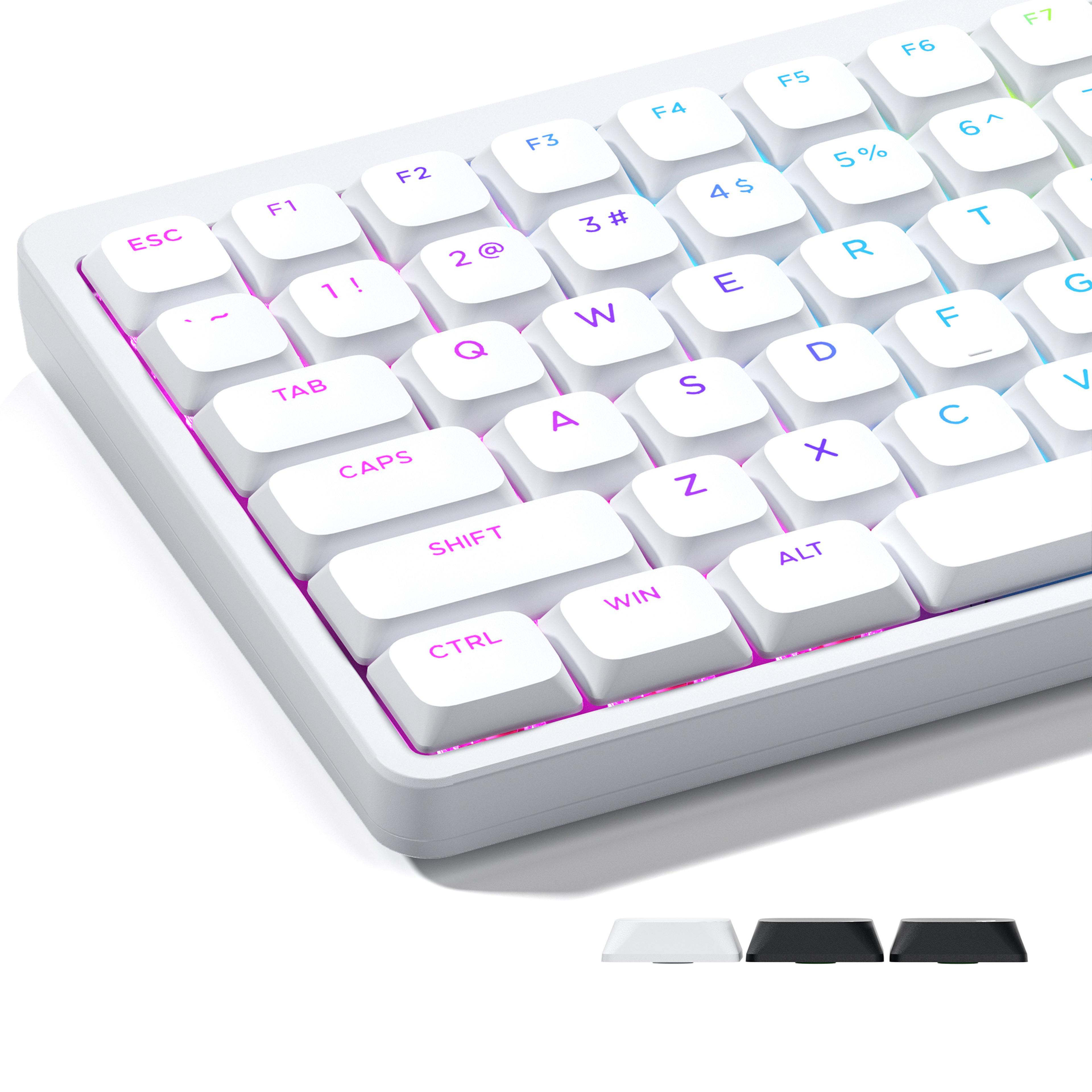 low profile keycaps key shine through keycaps double shot pbt set