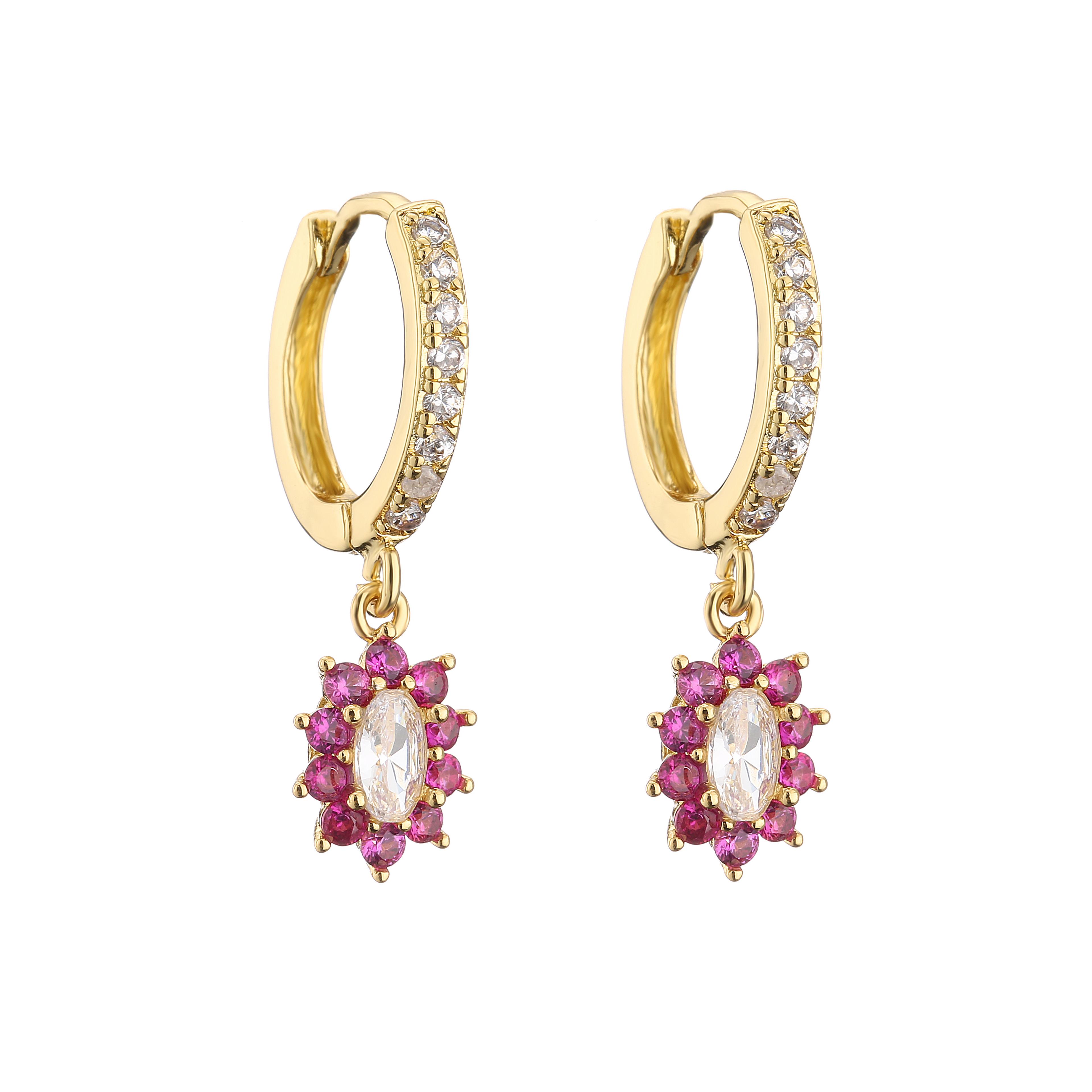 luxury zircon stud earrings for women dazzling piercing jewelry gift