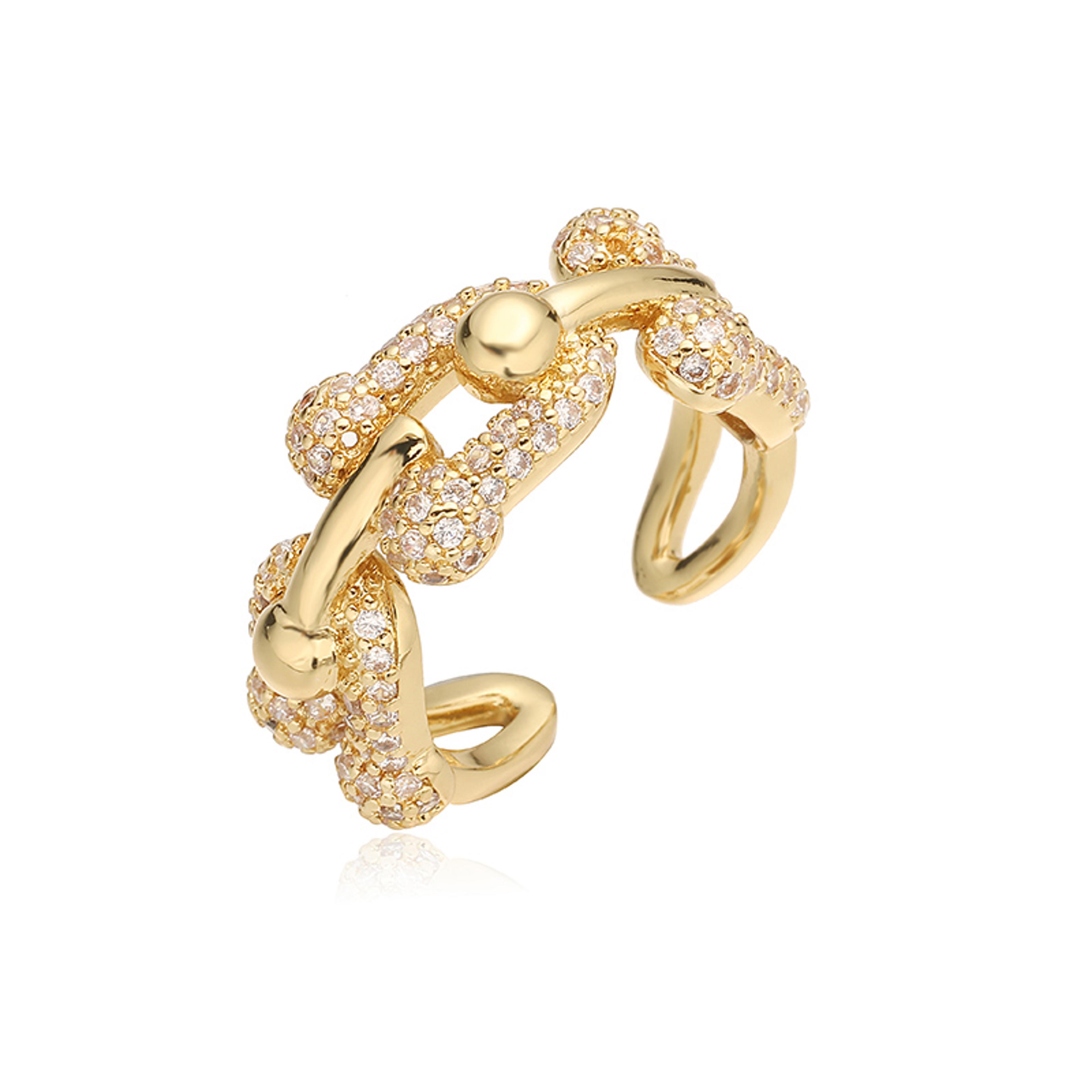 adjustable horseshoe ring copper bead ring for women and men