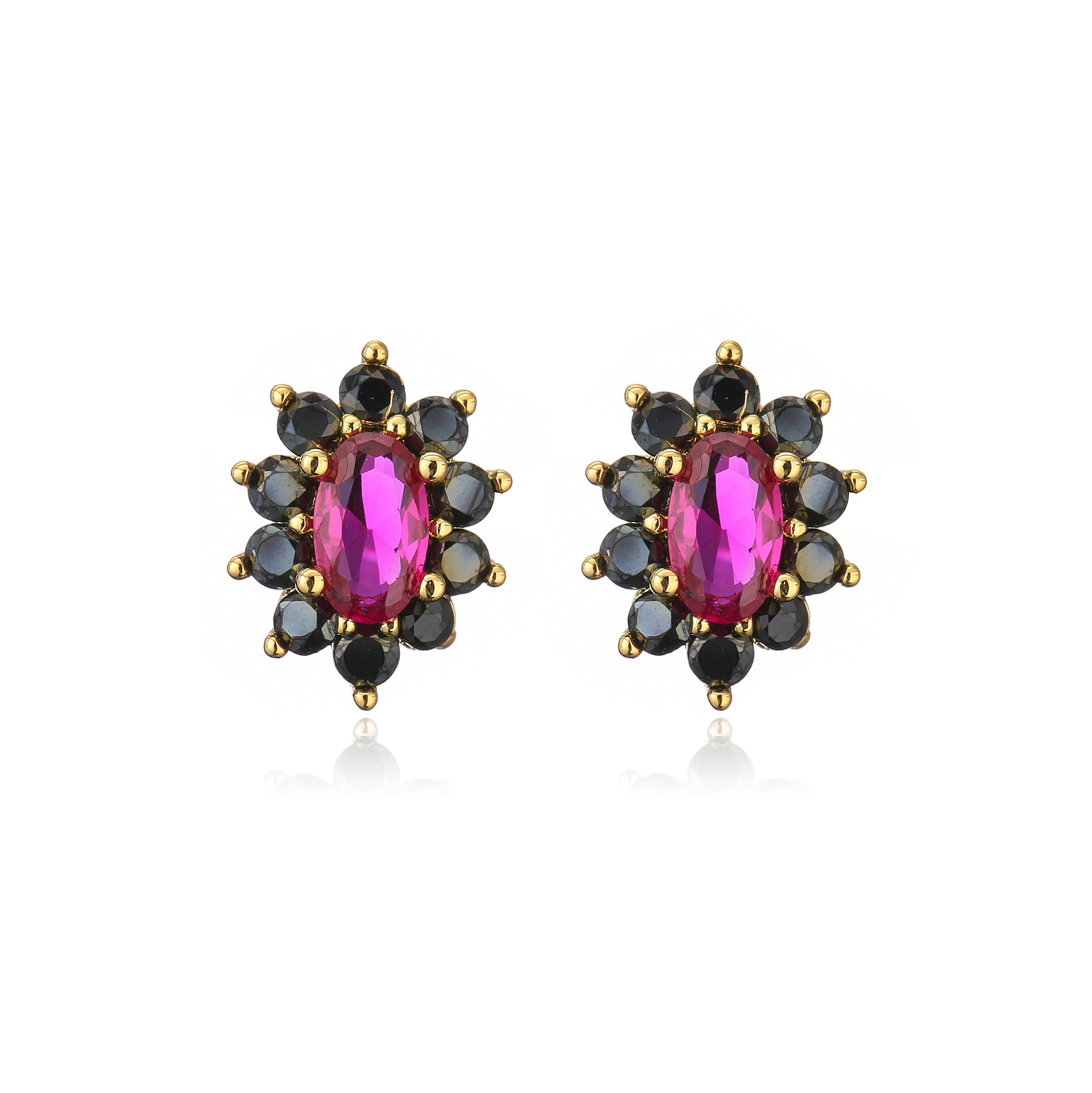 flower stud earrings for women tiny cz earrings dainty minimalist jewelry