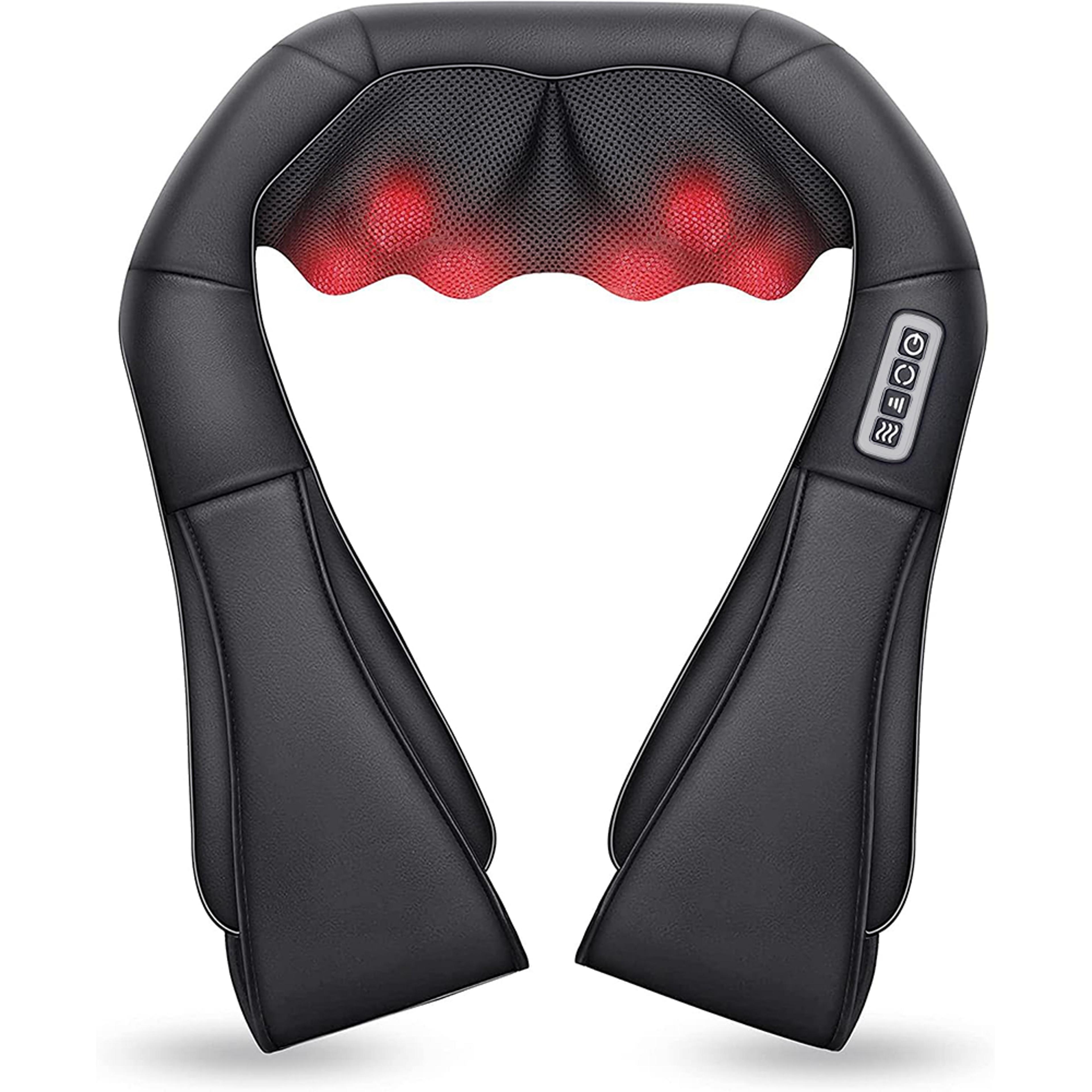 neck and shoulder massager with heat deep kneading massage pillow