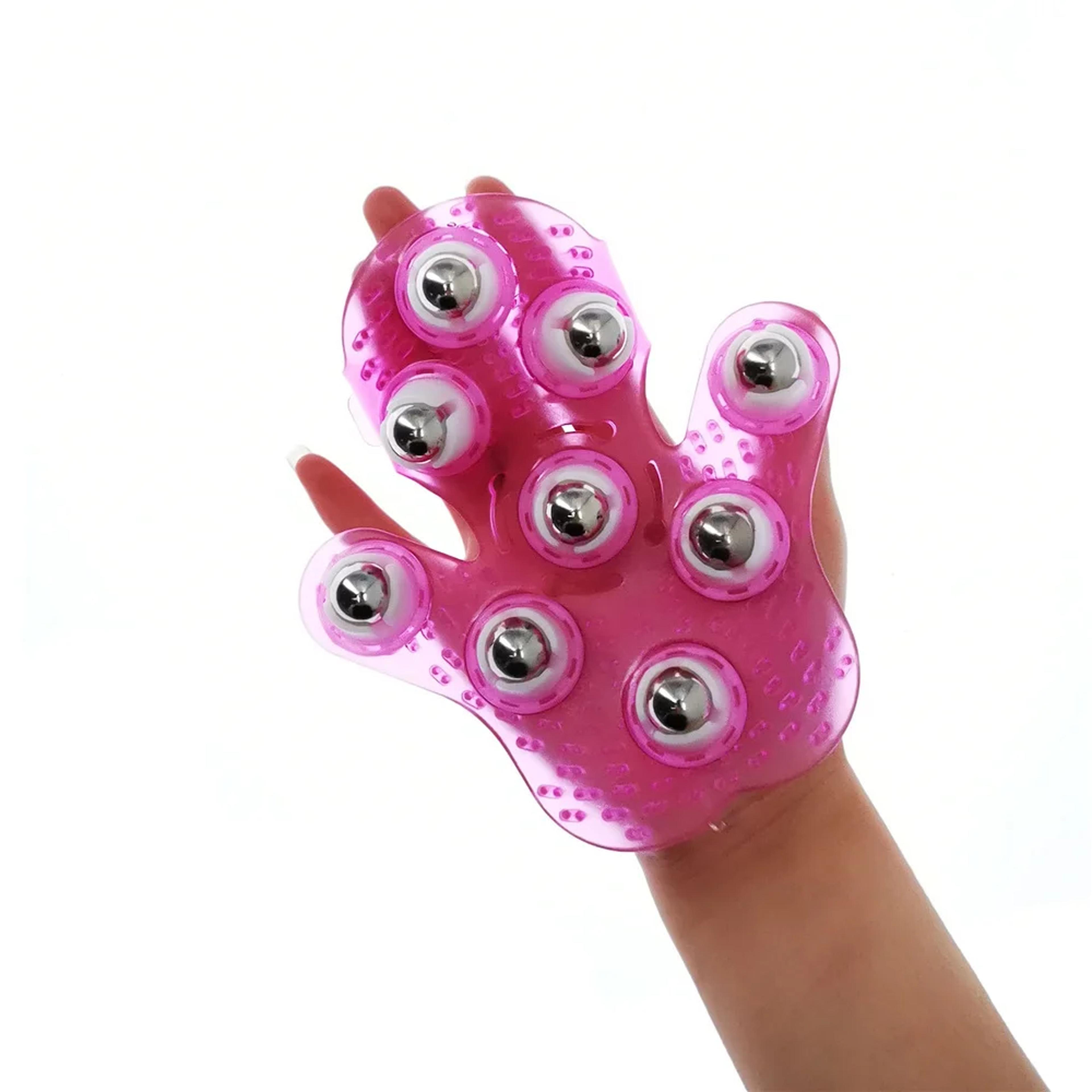 roller ball body massage glove for muscle relief and full body massage