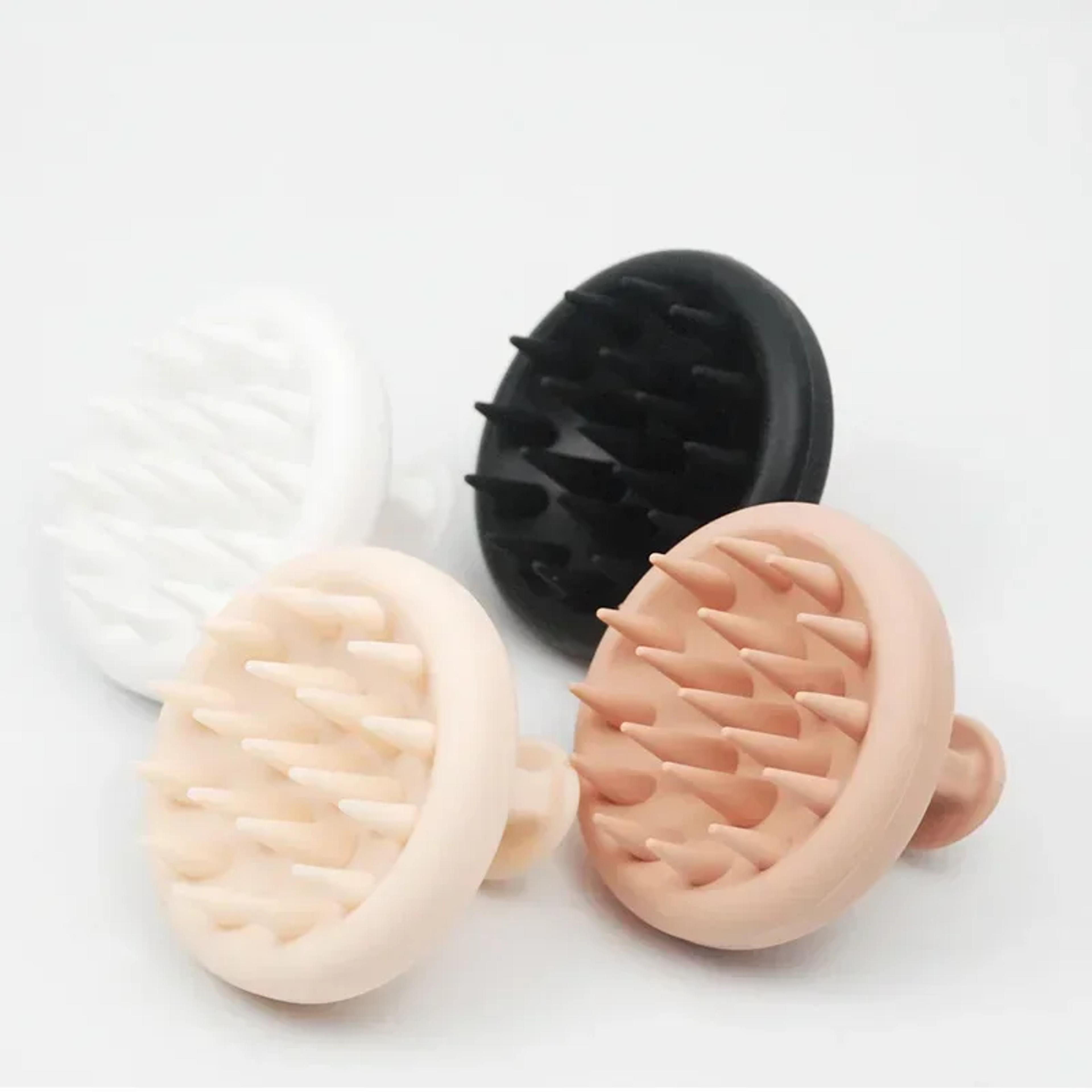silicone scalp massager shampoo brush for deep cleansing and wet dry scalp care