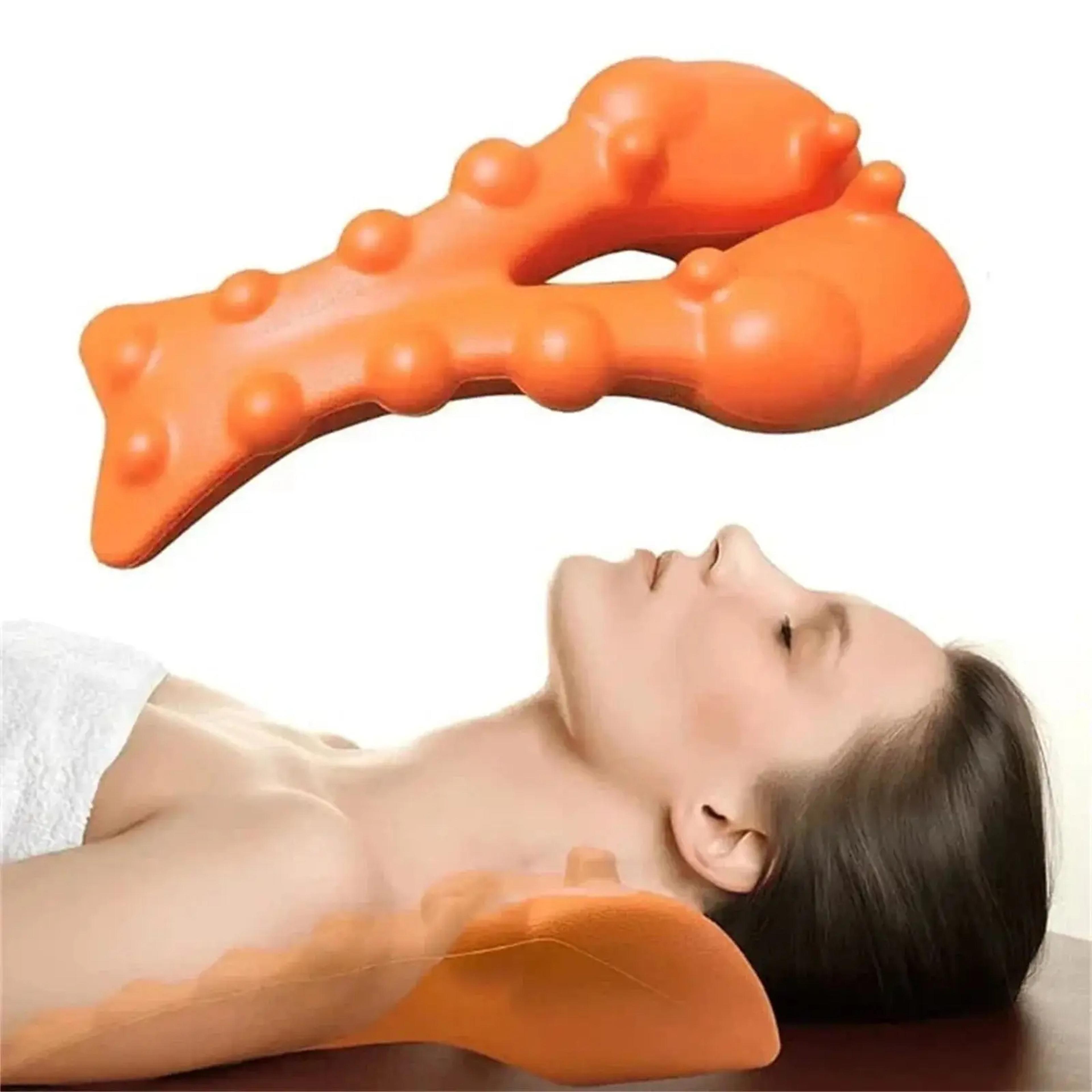 neck stretcher and trigger point massager for neck and shoulder relaxation