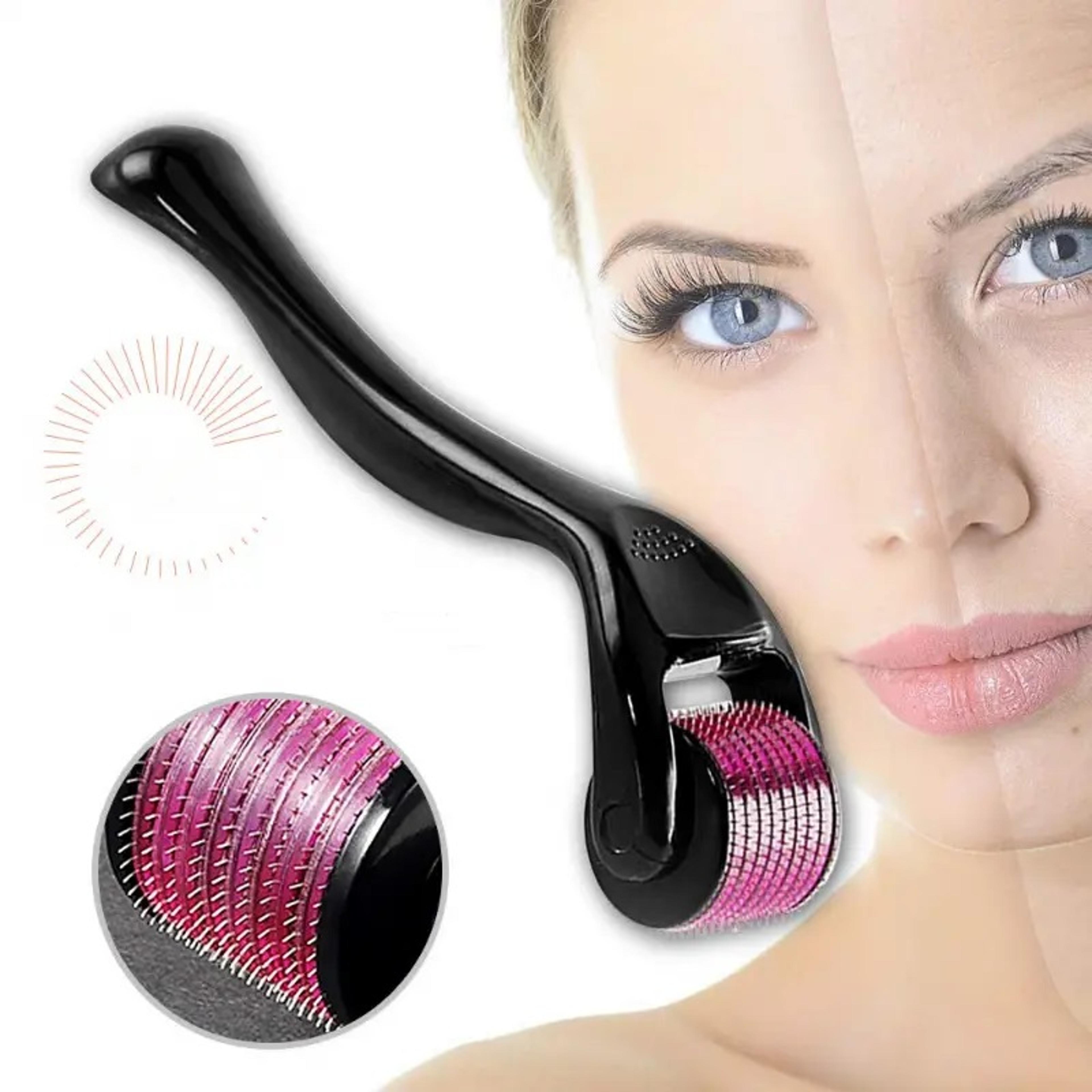 derma roller for face with titanium microneedles for skincare