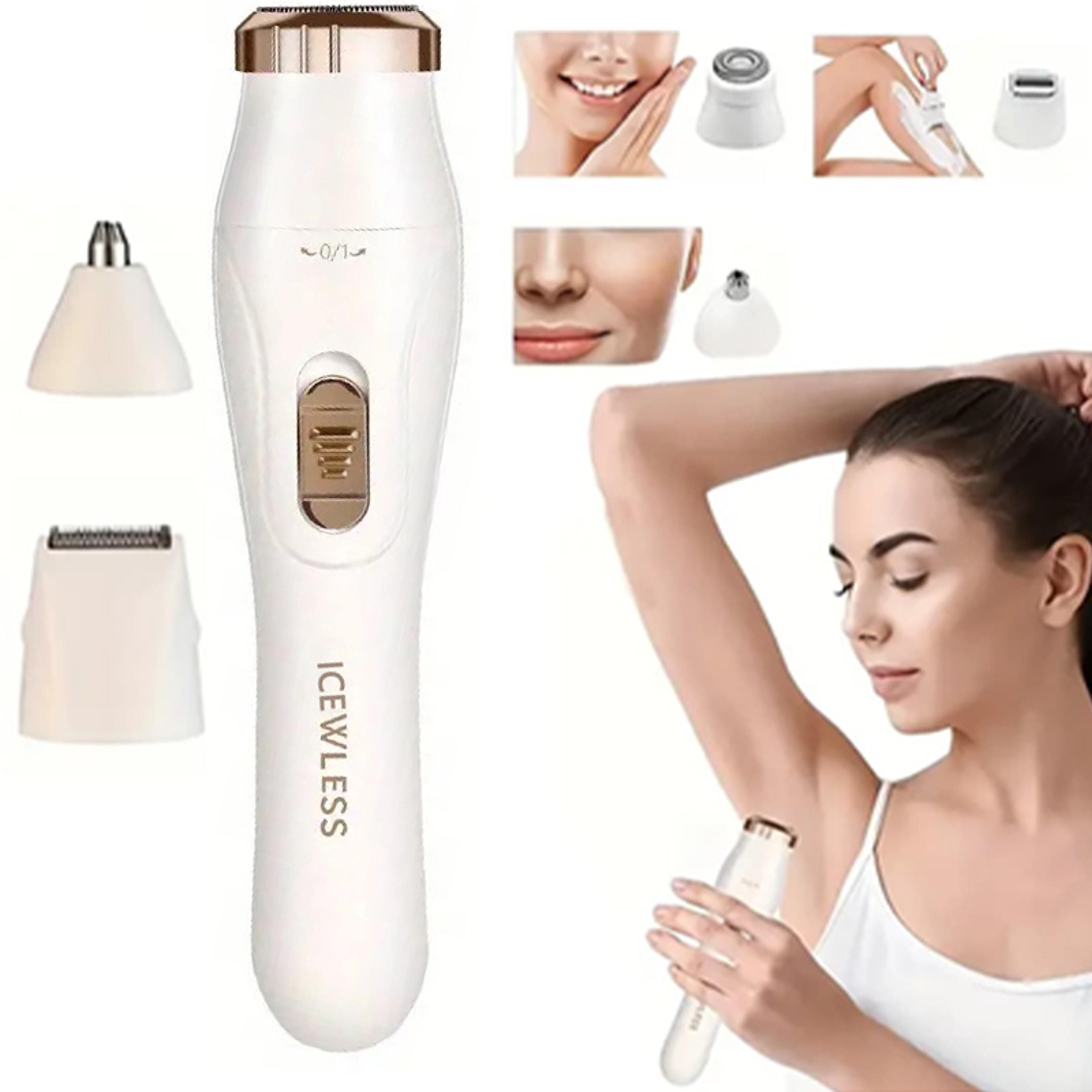 electric hair removal set with usb rechargeable trimmer and nose hair trimmer
