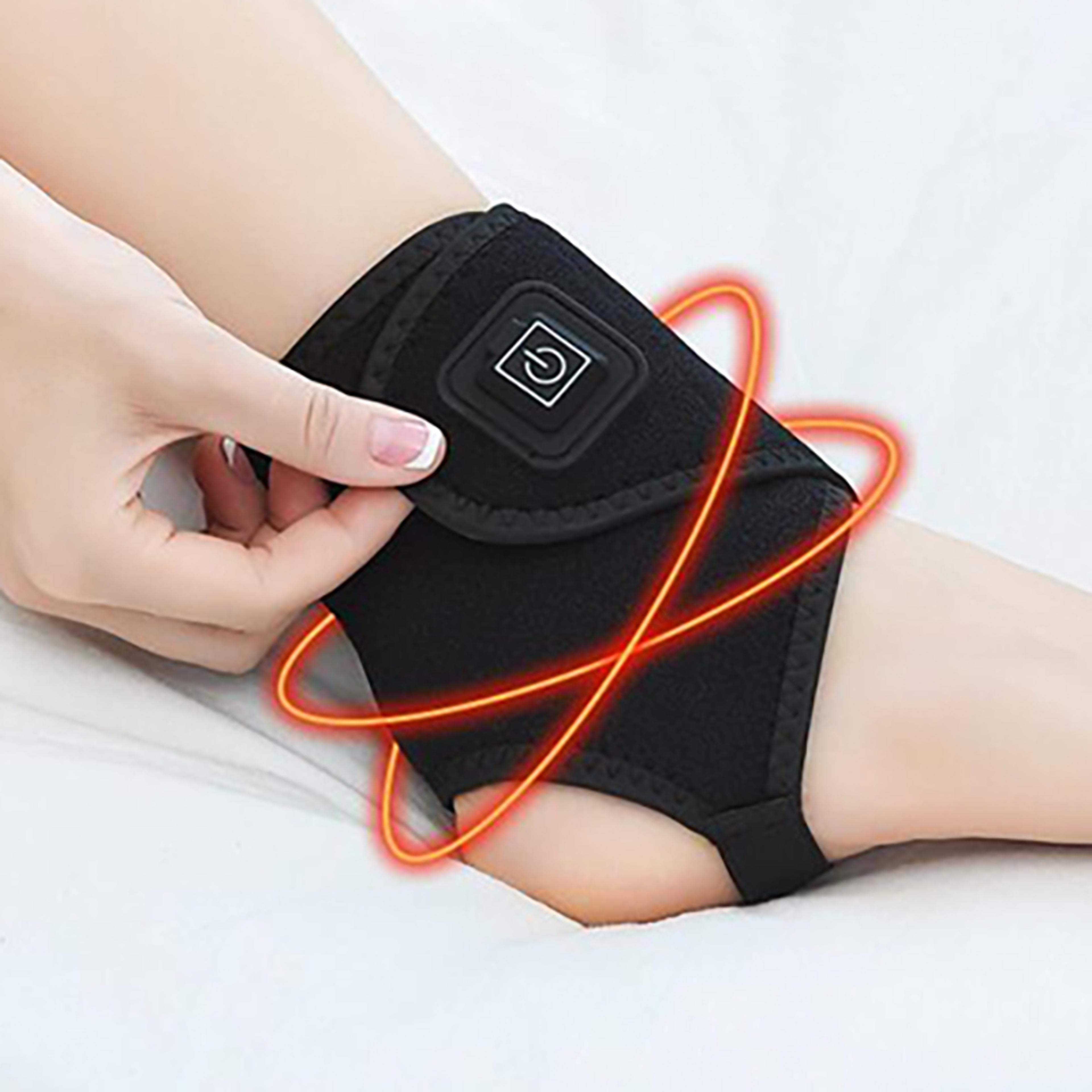 heated ankle wrap adjustable electric ankle support brace