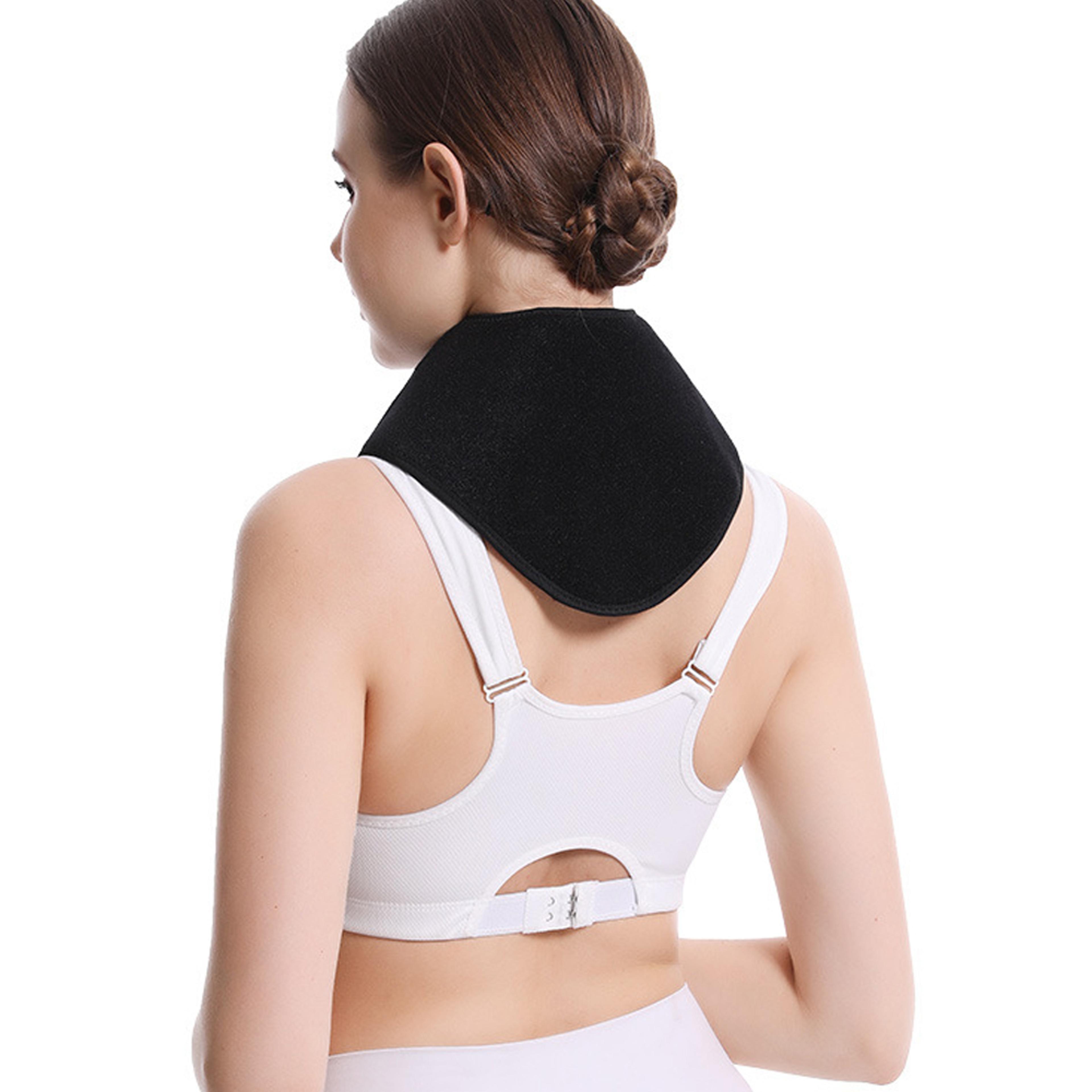 self heating neck brace for neck pain relief with magnetic thermal support